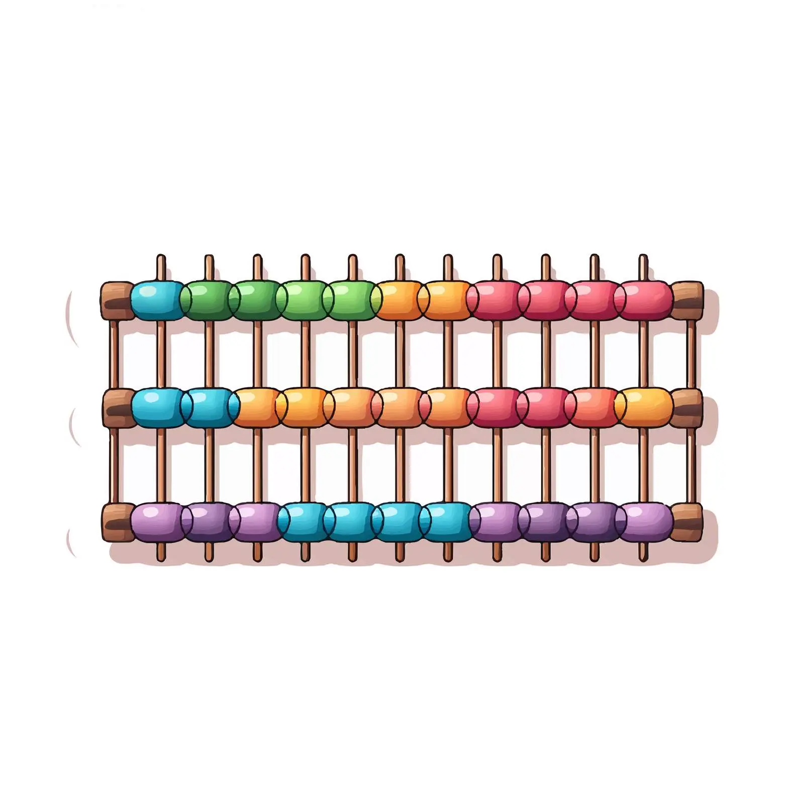 Top View Abacus Line Illustration on White Background — free download from Dotvec