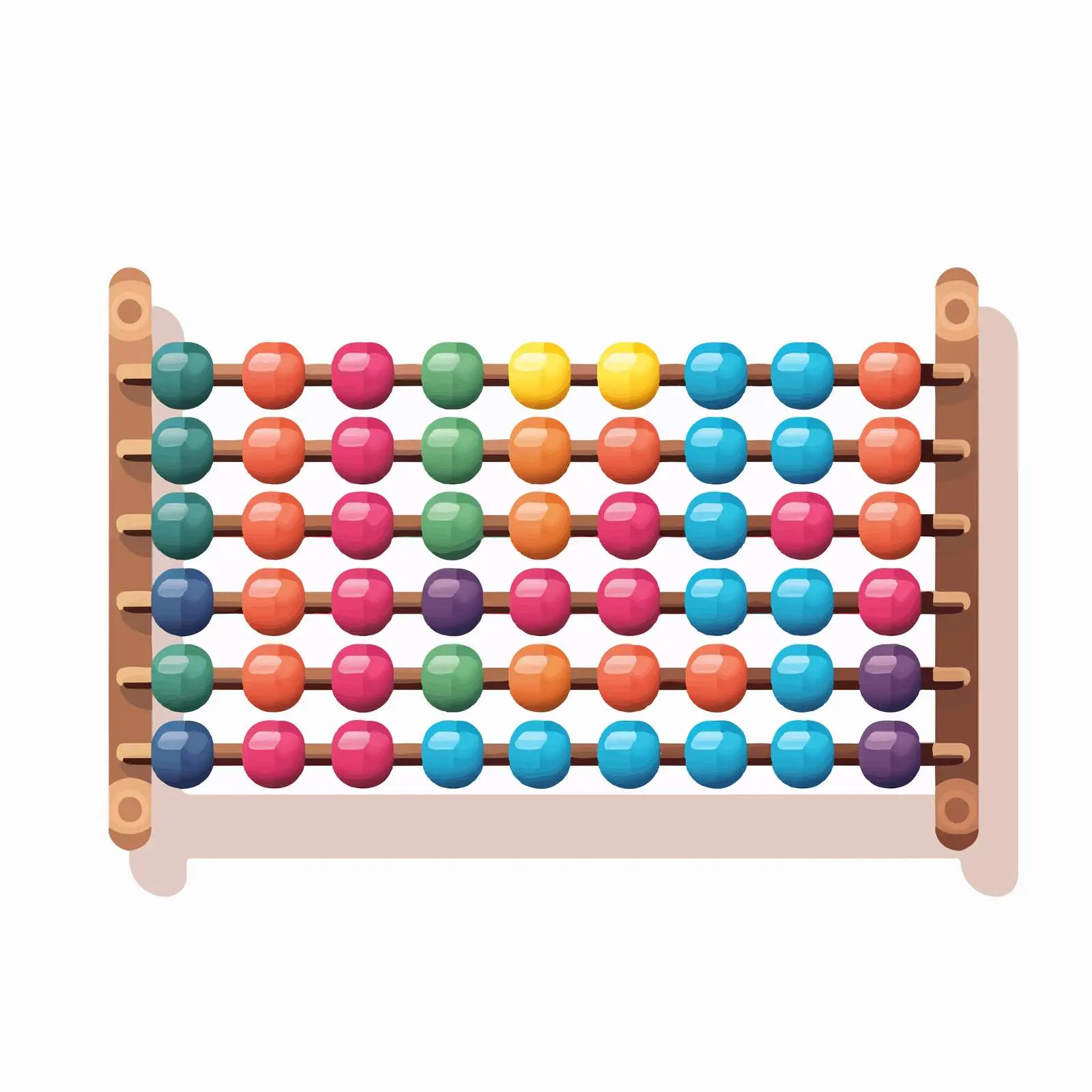 Abacus Line Vector Illustration on White Background – free math tool image from Dotvec