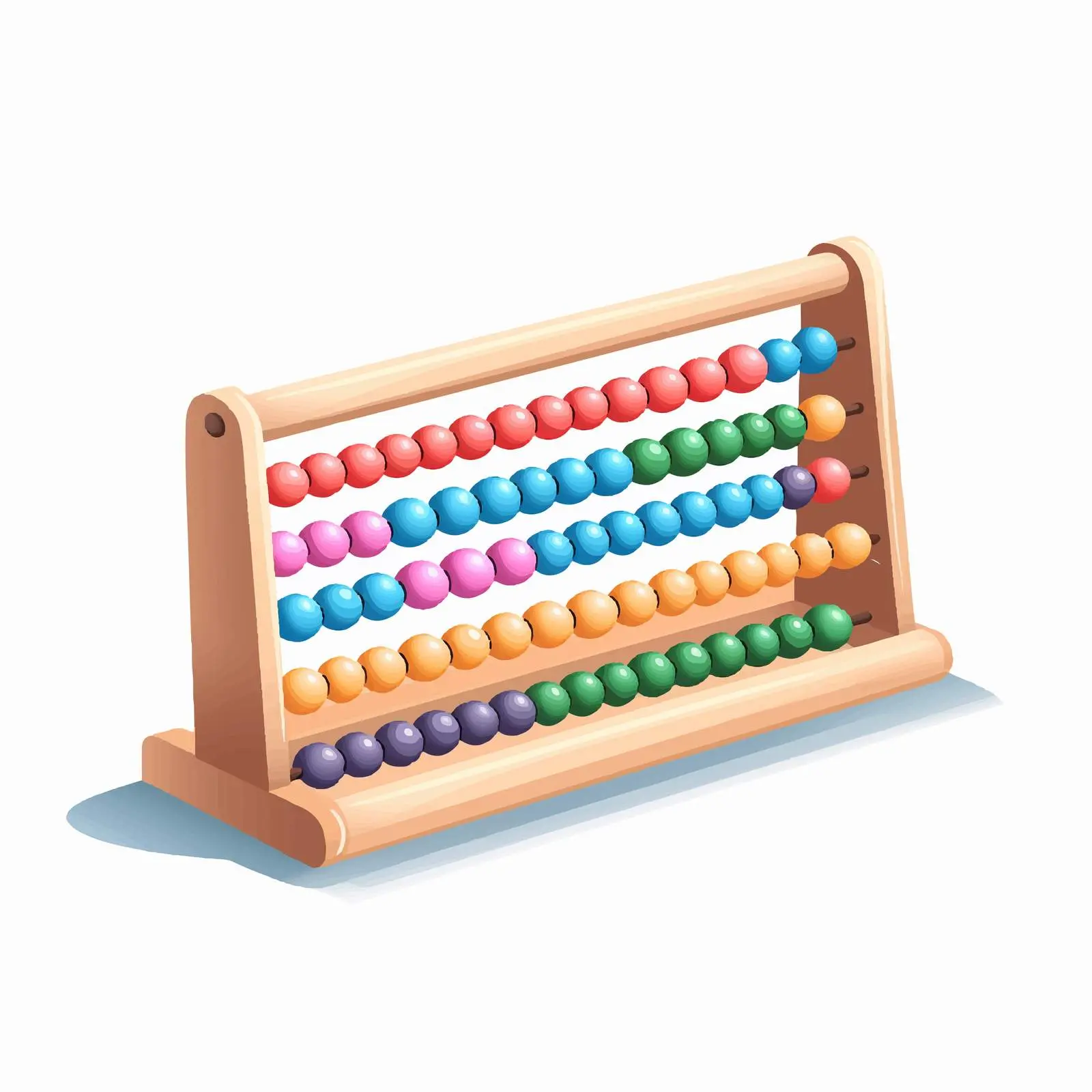 Abacus Vector Illustration on White Background – free visual education image from Dotvec