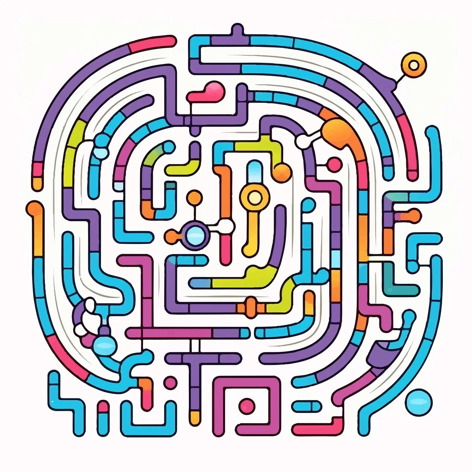 Abstract Maze Game for Kids Puzzle — free download from Dotvec