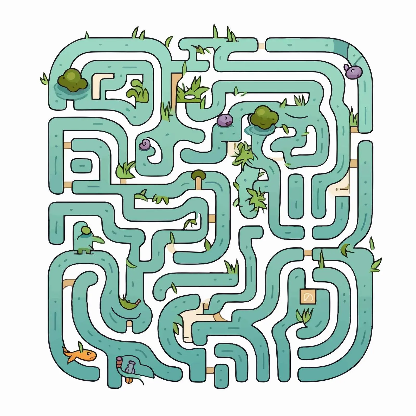 Abstract Maze Game for Children — free download from Dotvec