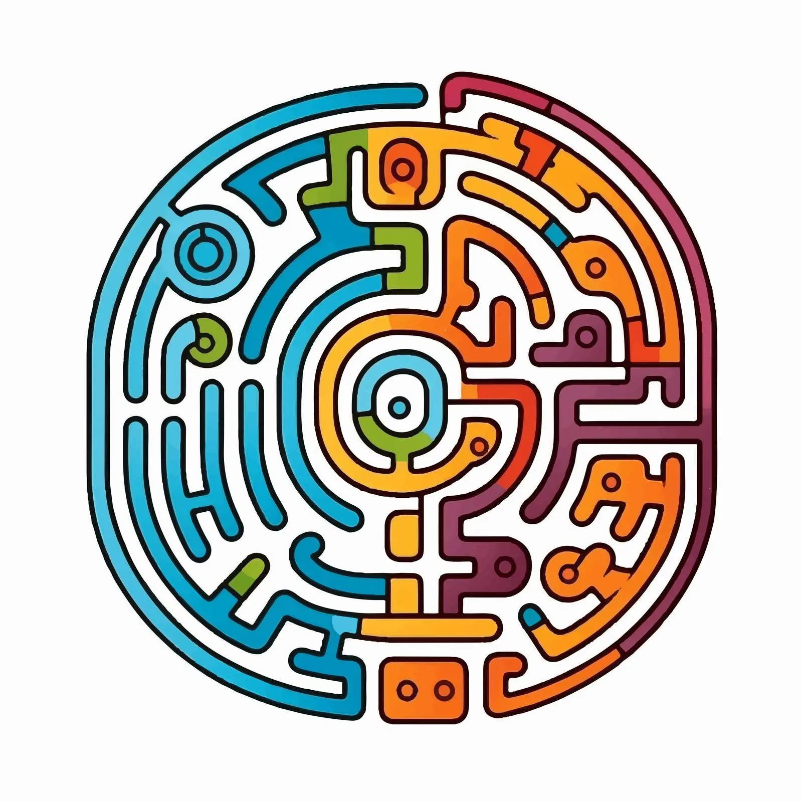 Abstract Maze Puzzle Game for Kids – free fun for kids image from Dotvec