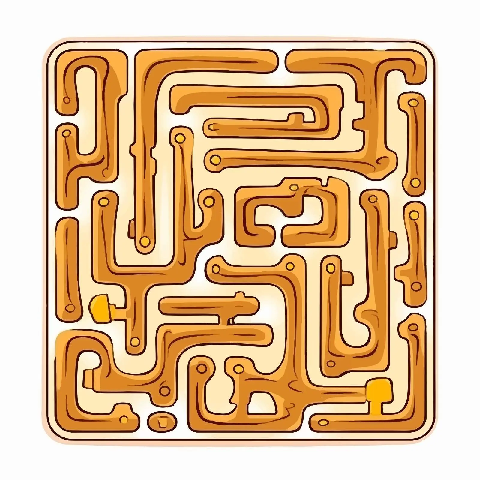 Abstract Square Labyrinth Educational Game for Kids – free engaging image from Dotvec