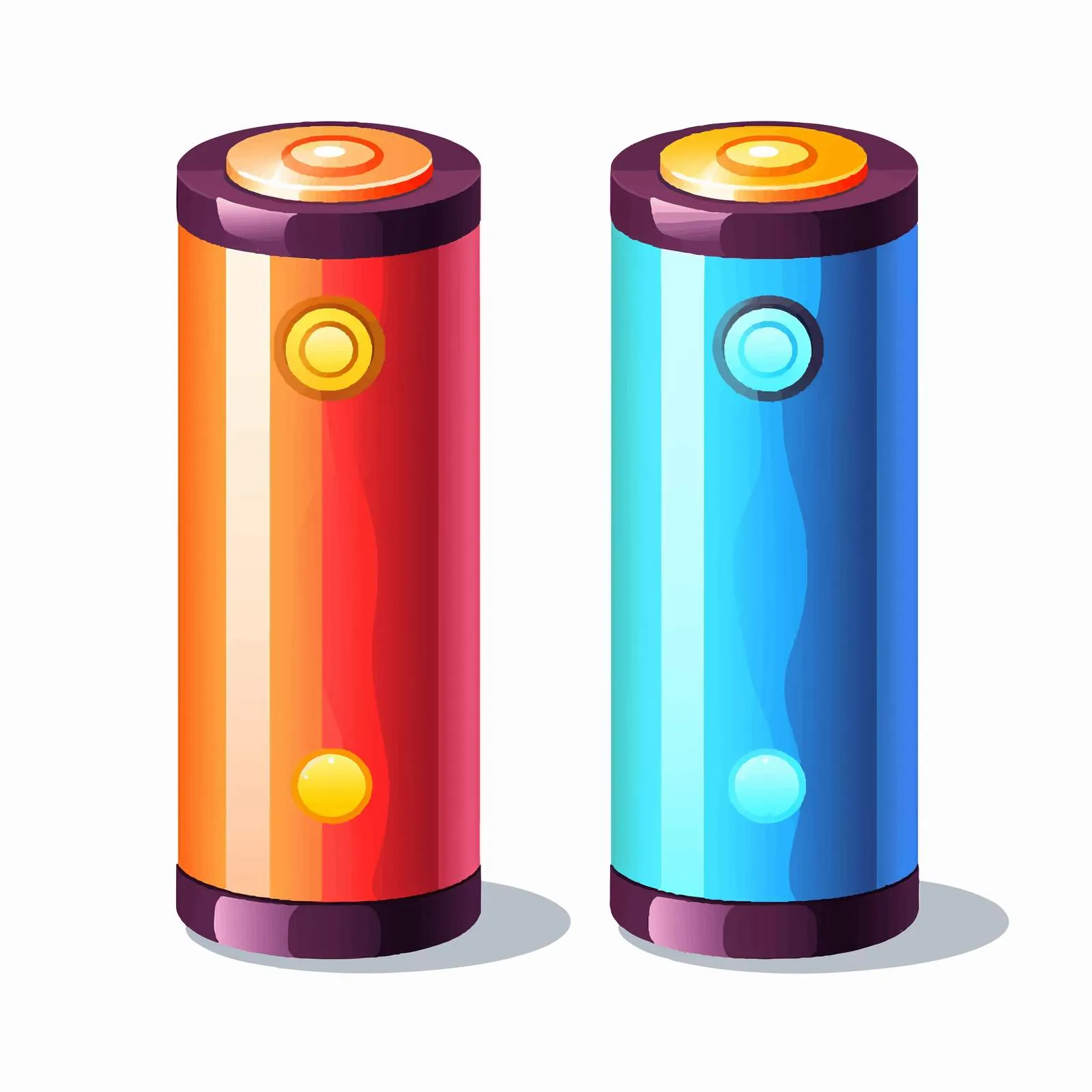 Abstract AA Battery Icon in Vector Format – free battery image from Dotvec