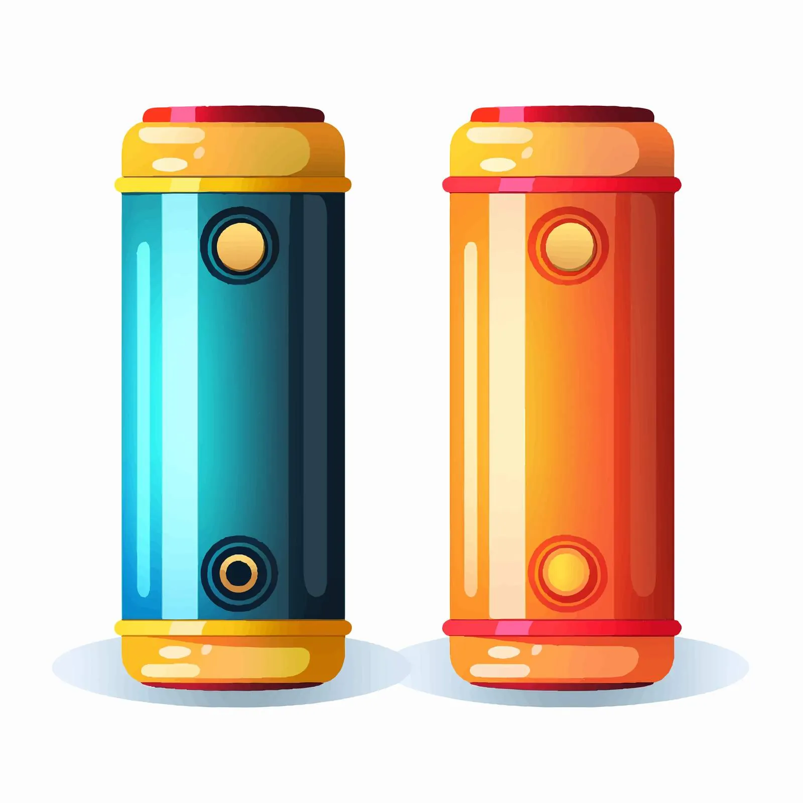 Abstract Alkaline AA Battery Vector Icon — free download from Dotvec