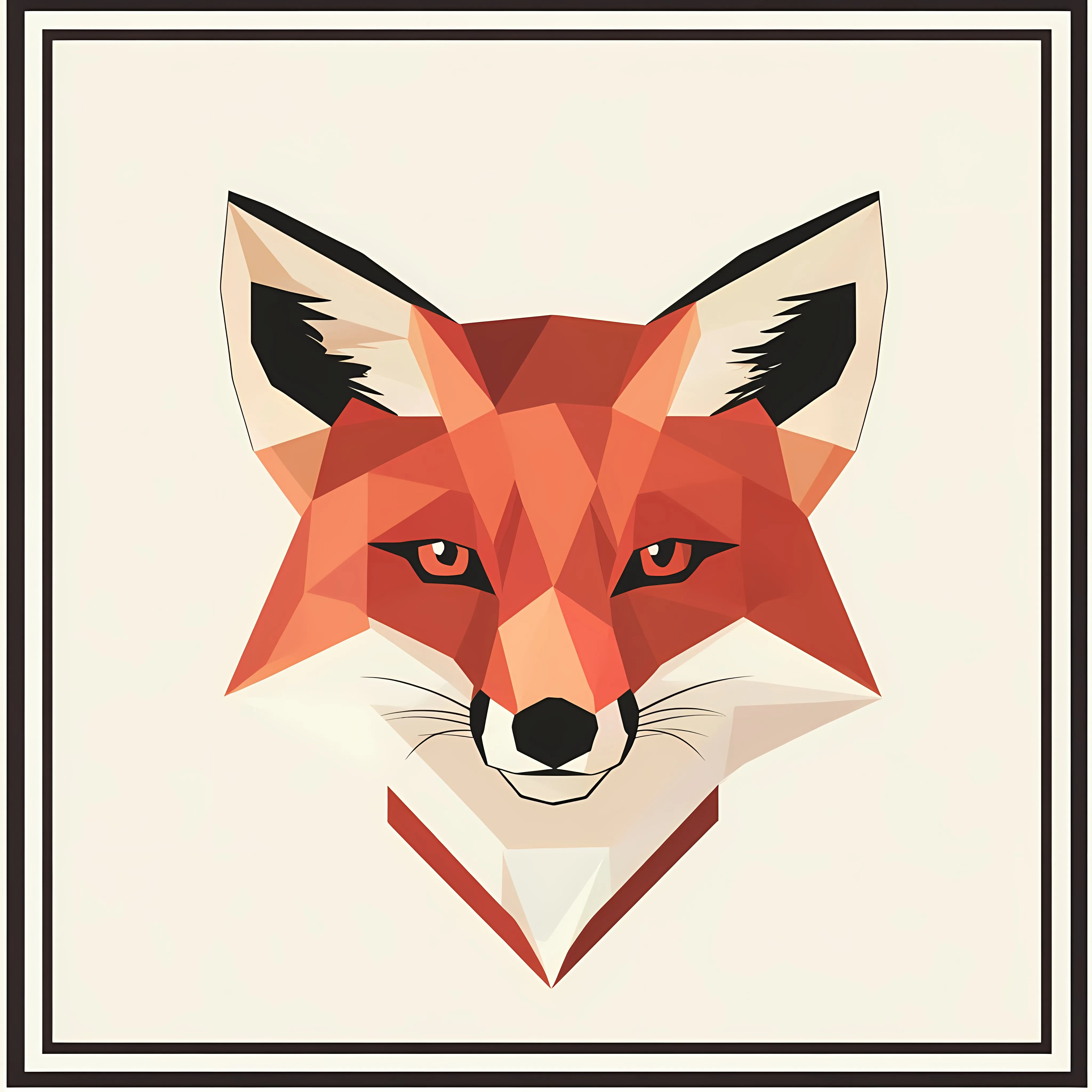 Abstract Fox Icon Flat Vector Illustration — free download from Dotvec