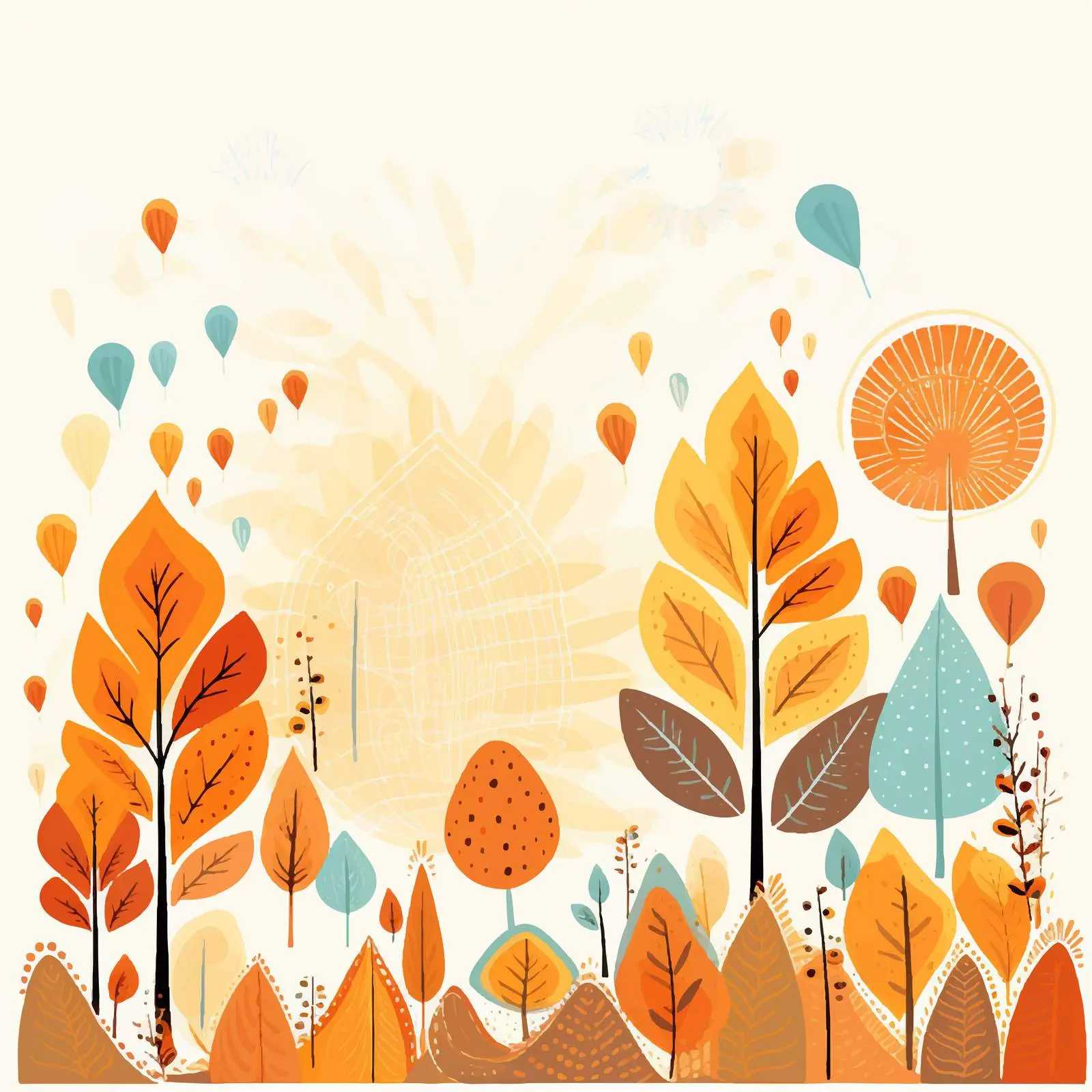 Abstract Autumn Scrapbook Paper Vector Design — free download from Dotvec