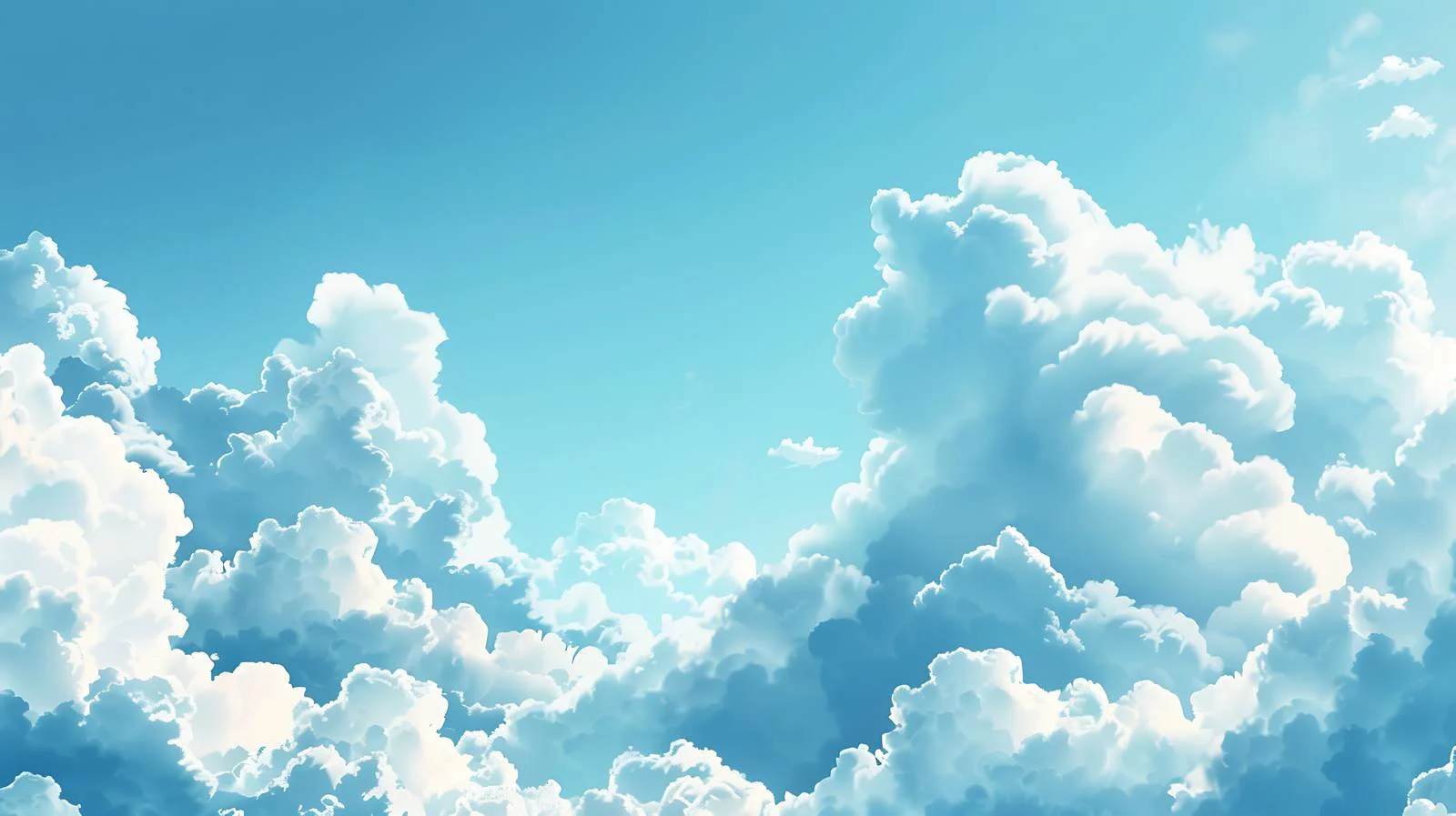 Serene Clouds Over Blue Sky Scene — free download from Dotvec