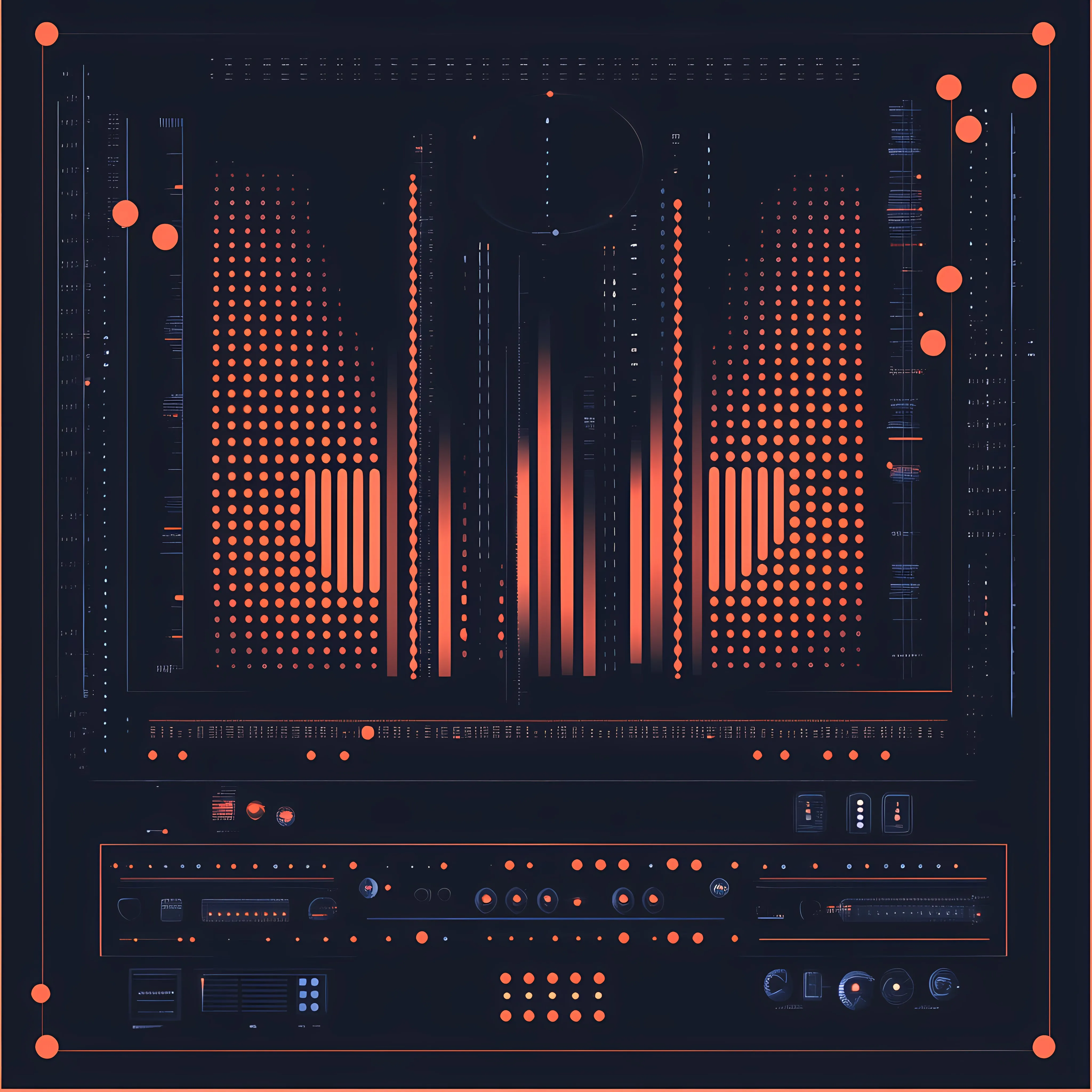 Abstract Digital Music Equalizer Vector Illustration – free waveform image from Dotvec