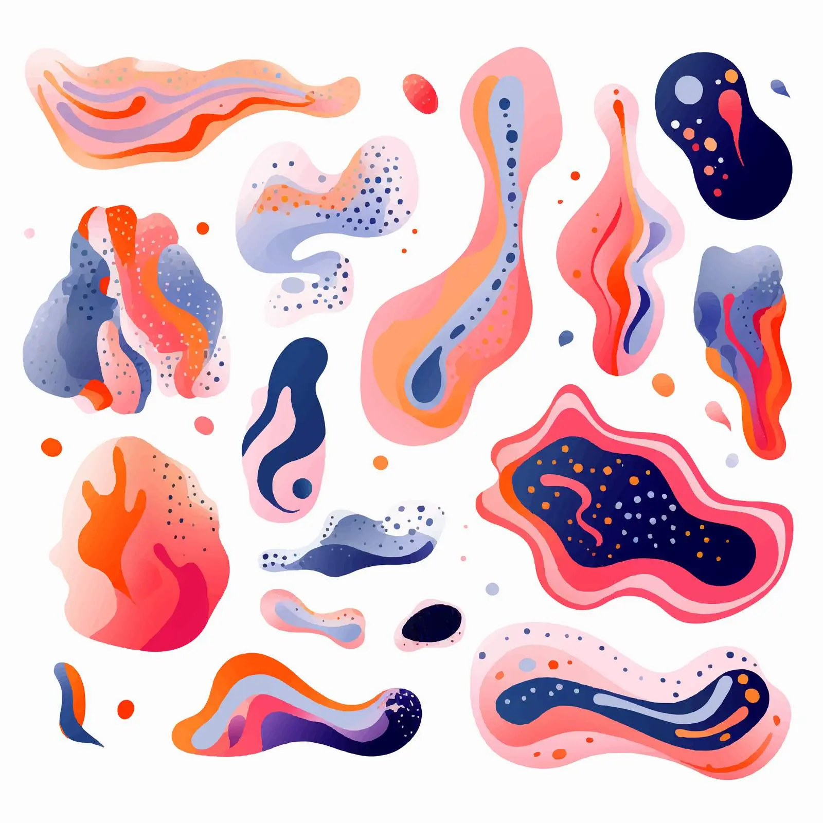 Organic Fluid Shapes and Irregular Liquid Elements — free download from Dotvec