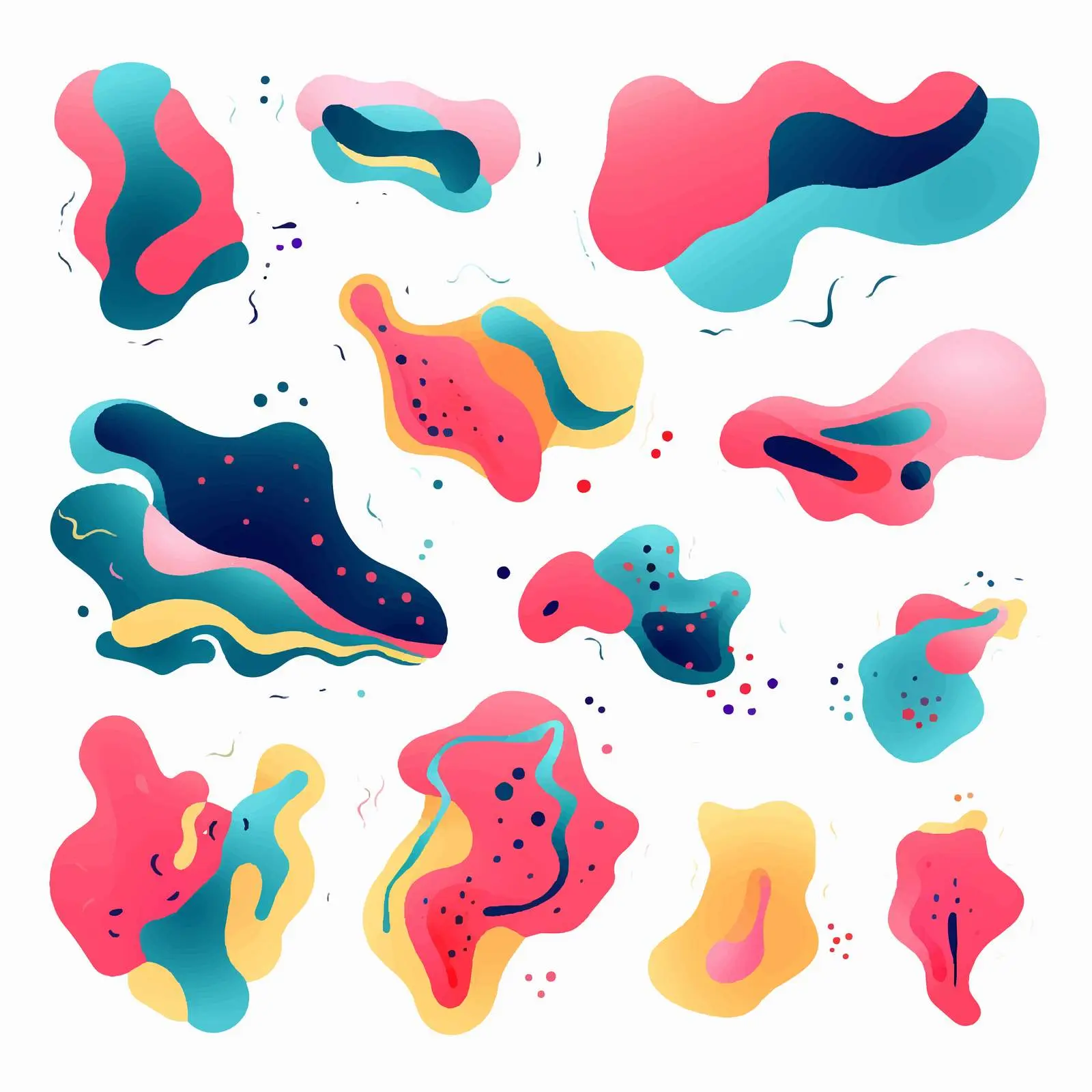Abstract Fluid Shapes and Organic Elements Set — free download from Dotvec
