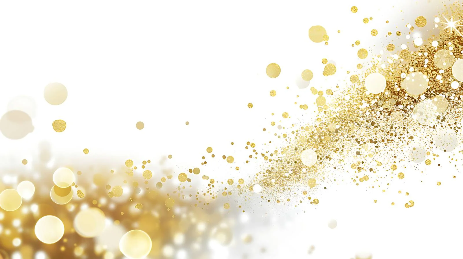 Elegant Golden Bokeh on White Background — free download from Dotvec