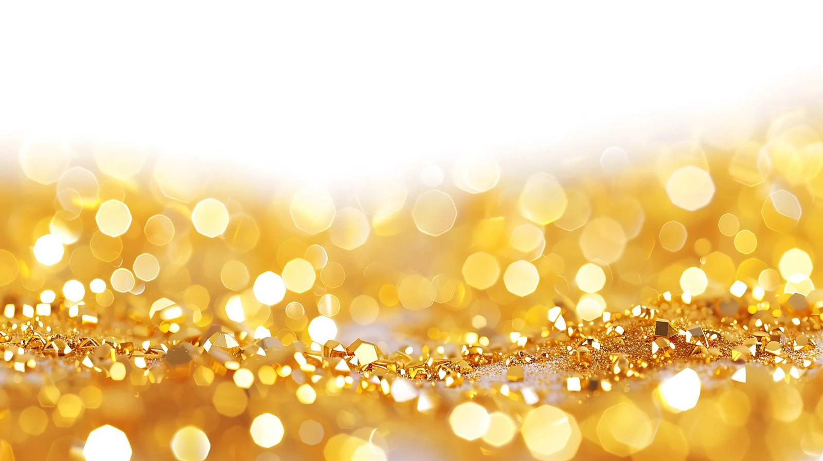 Elegant Golden Bokeh on White Background — free download from Dotvec