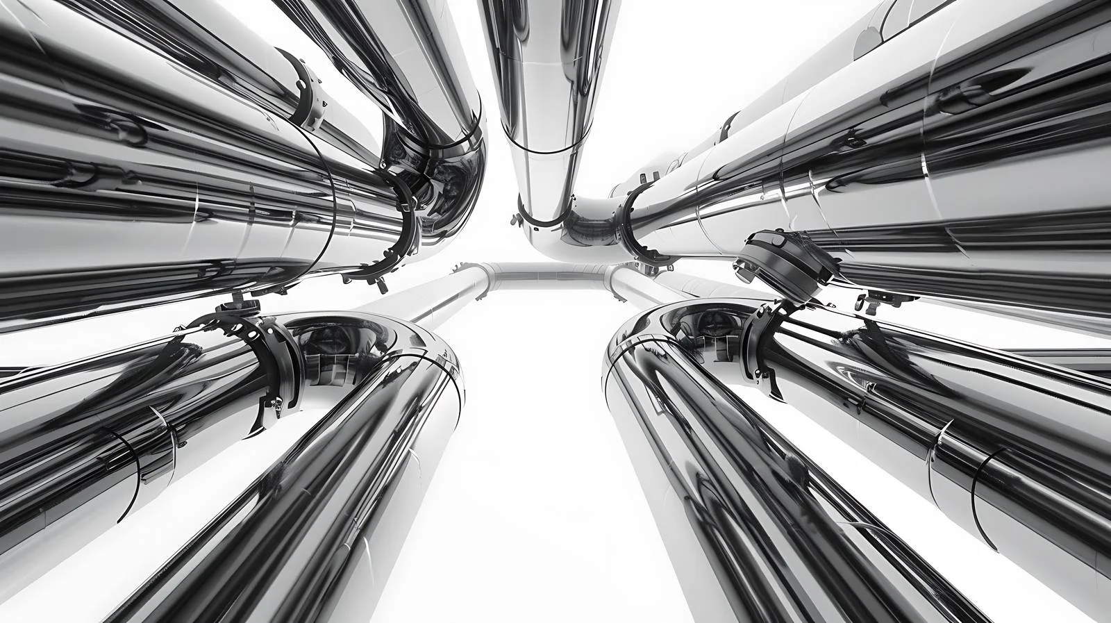 Metallic pipes in abstract industrial setting — free download from Dotvec