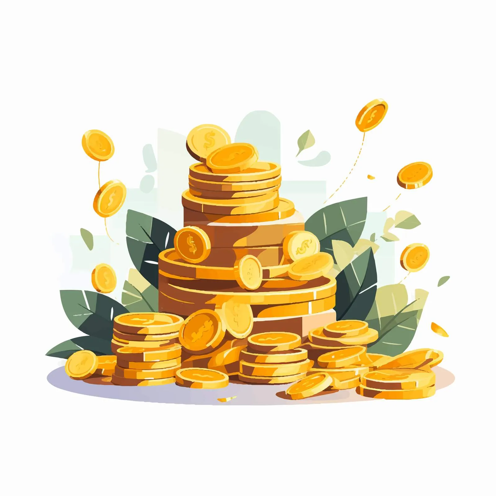 Abstract Money: Paper Bills and Gold Coins — free download from Dotvec