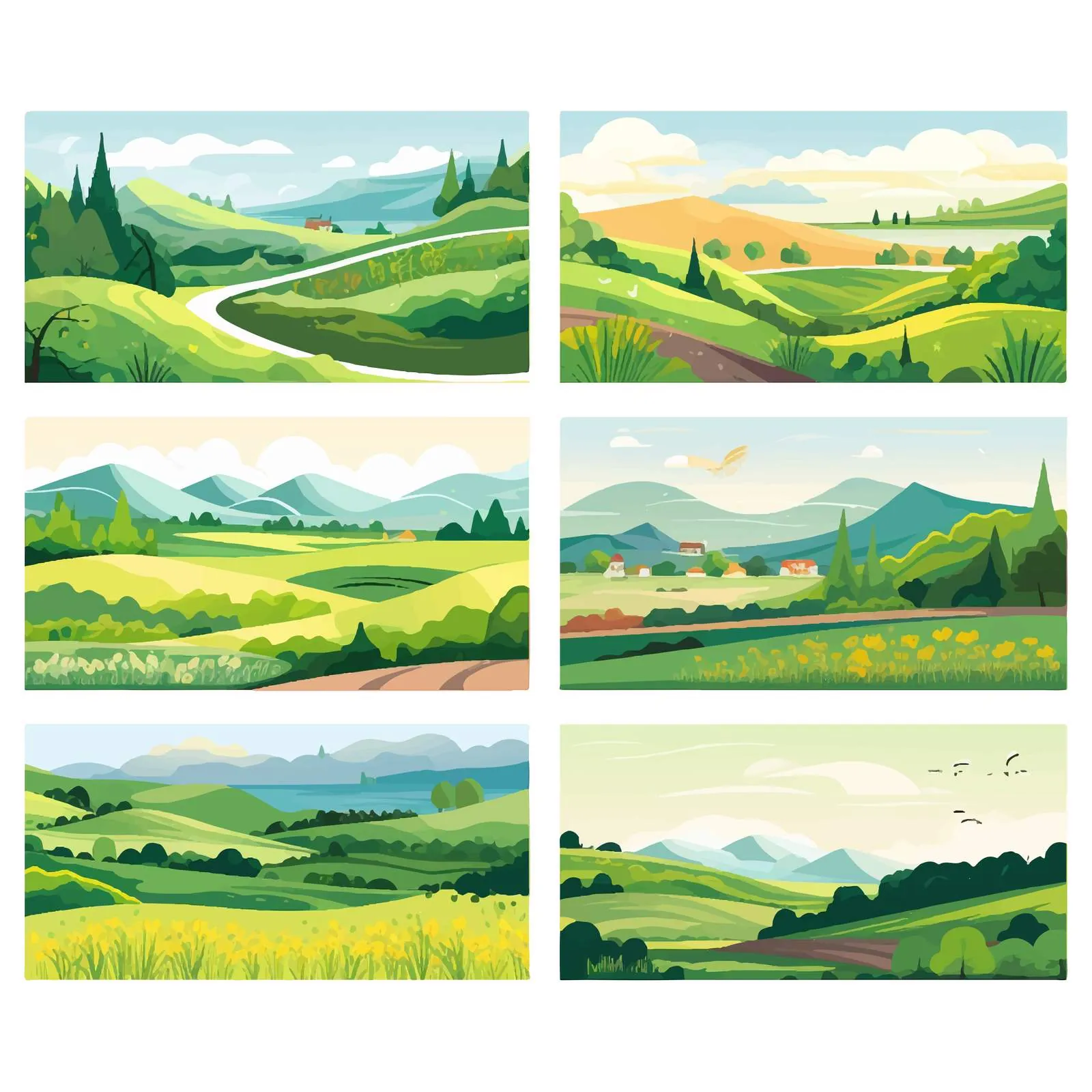Abstract Nature Landscapes with Valley Backgrounds — free download from Dotvec