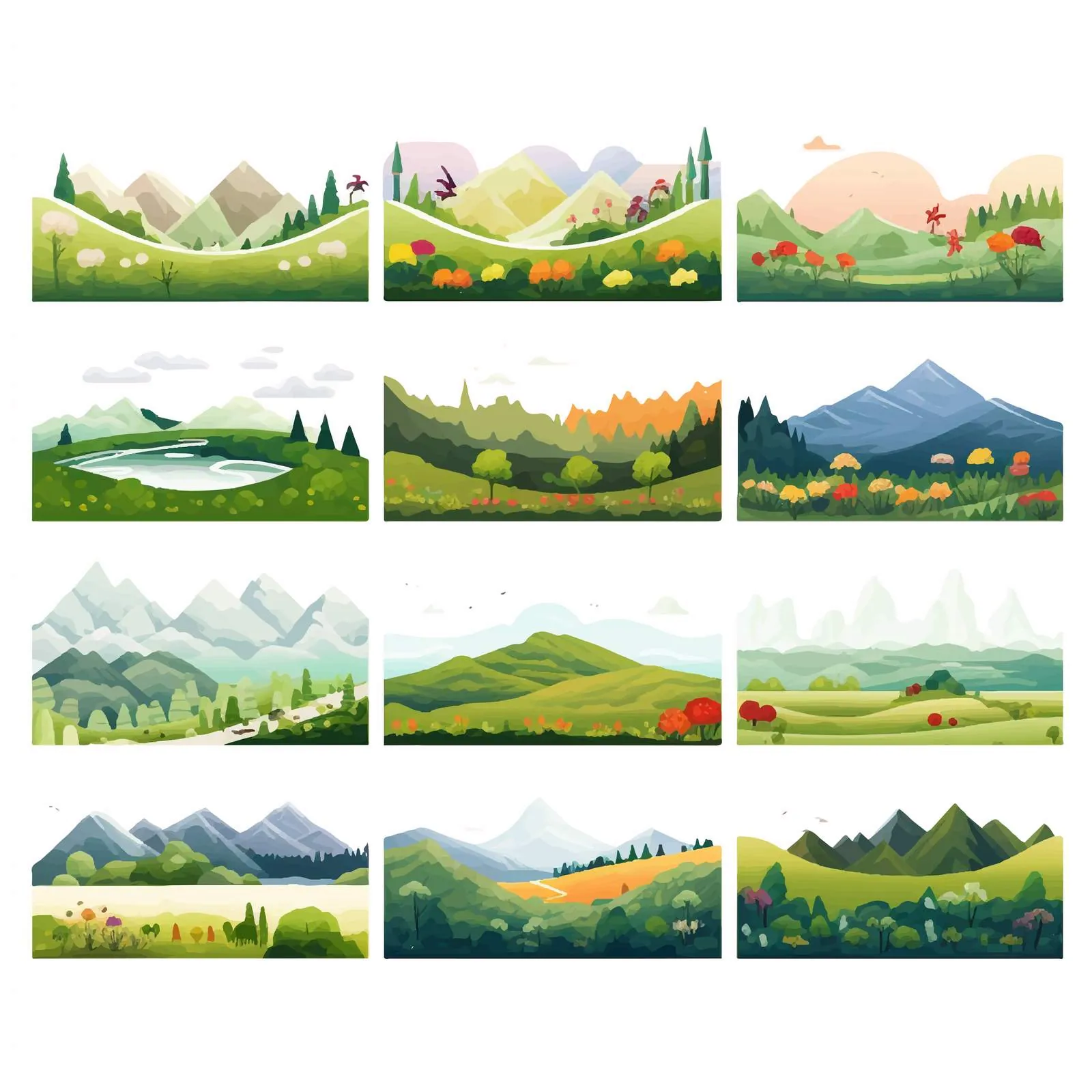 Abstract Nature Landscapes with Natural Backgrounds — free download from Dotvec