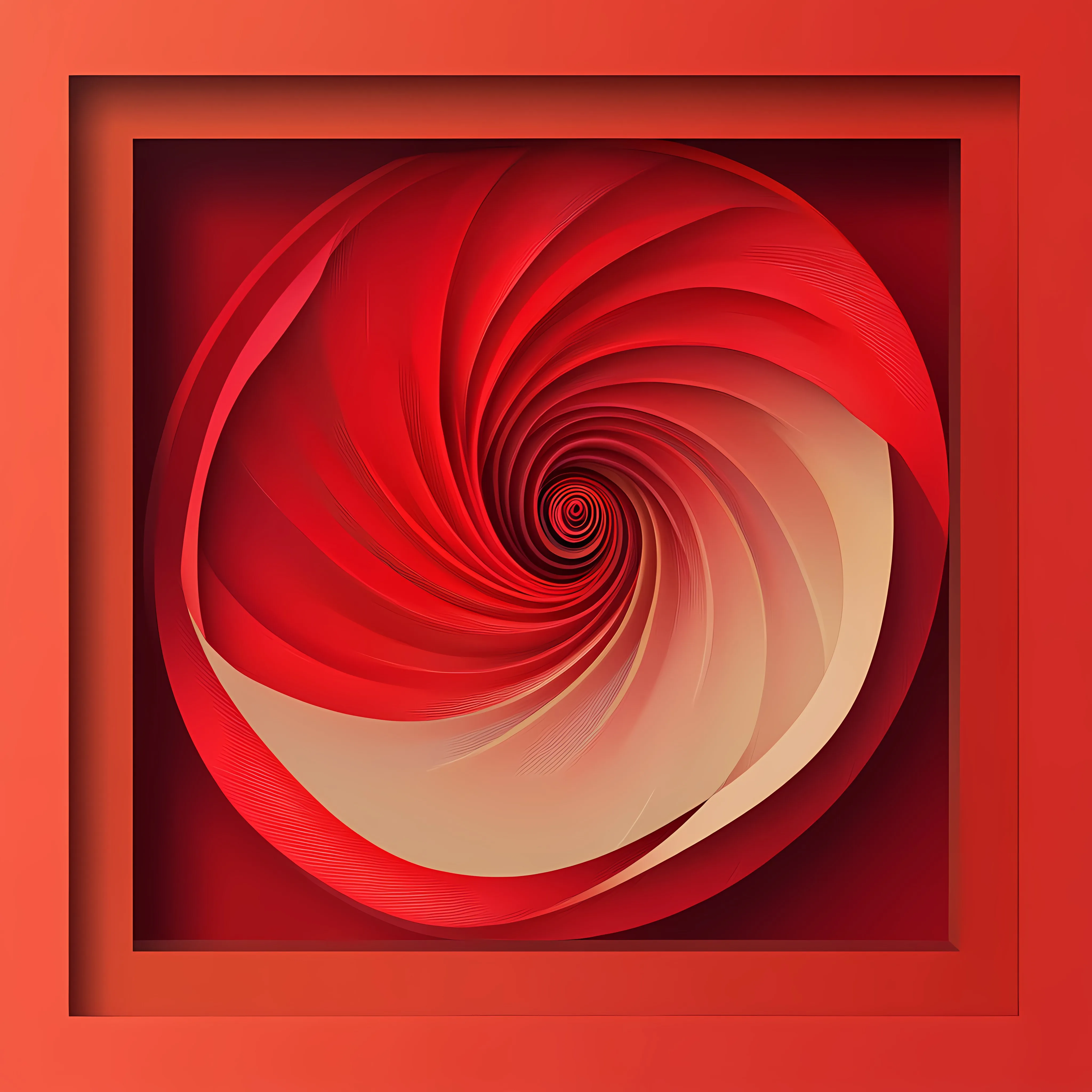 Abstract Red Spiral Decorative Element Vector Illustration — free download from Dotvec
