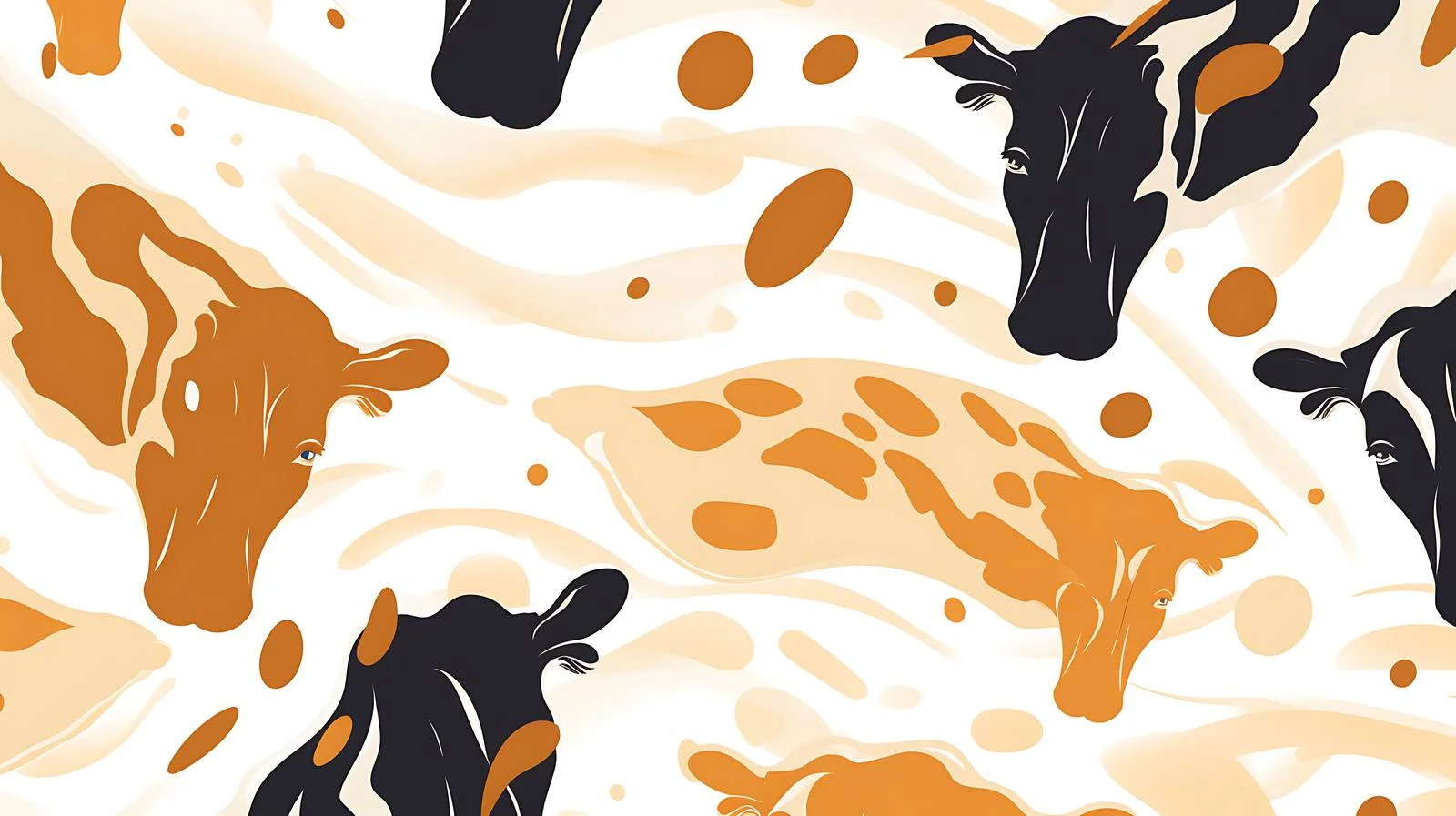 Cow Spots Seamless Cartoon Pattern — free download from Dotvec