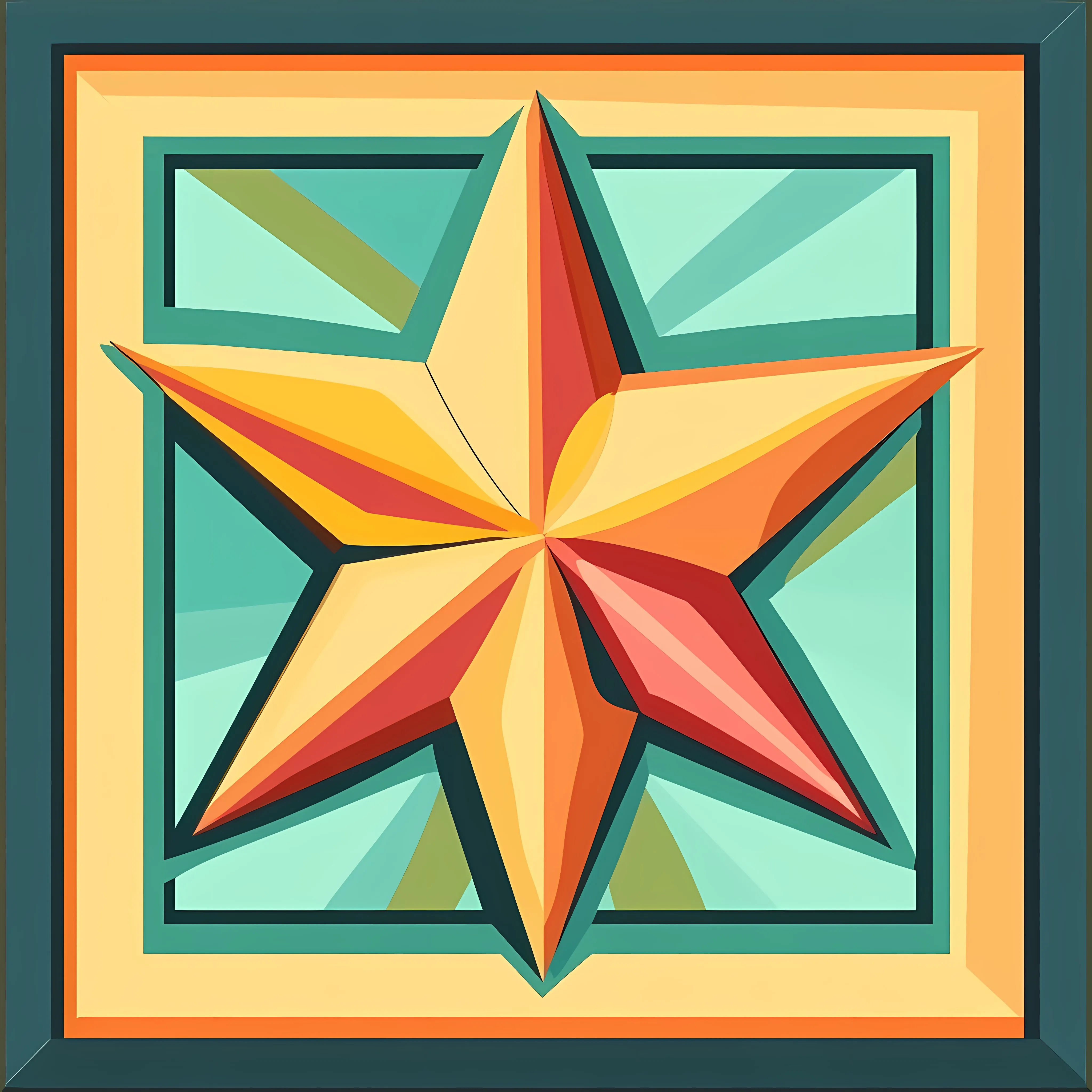 Colorful Abstract Star Icon Cartoon Illustration Vector – free vector png image from Dotvec