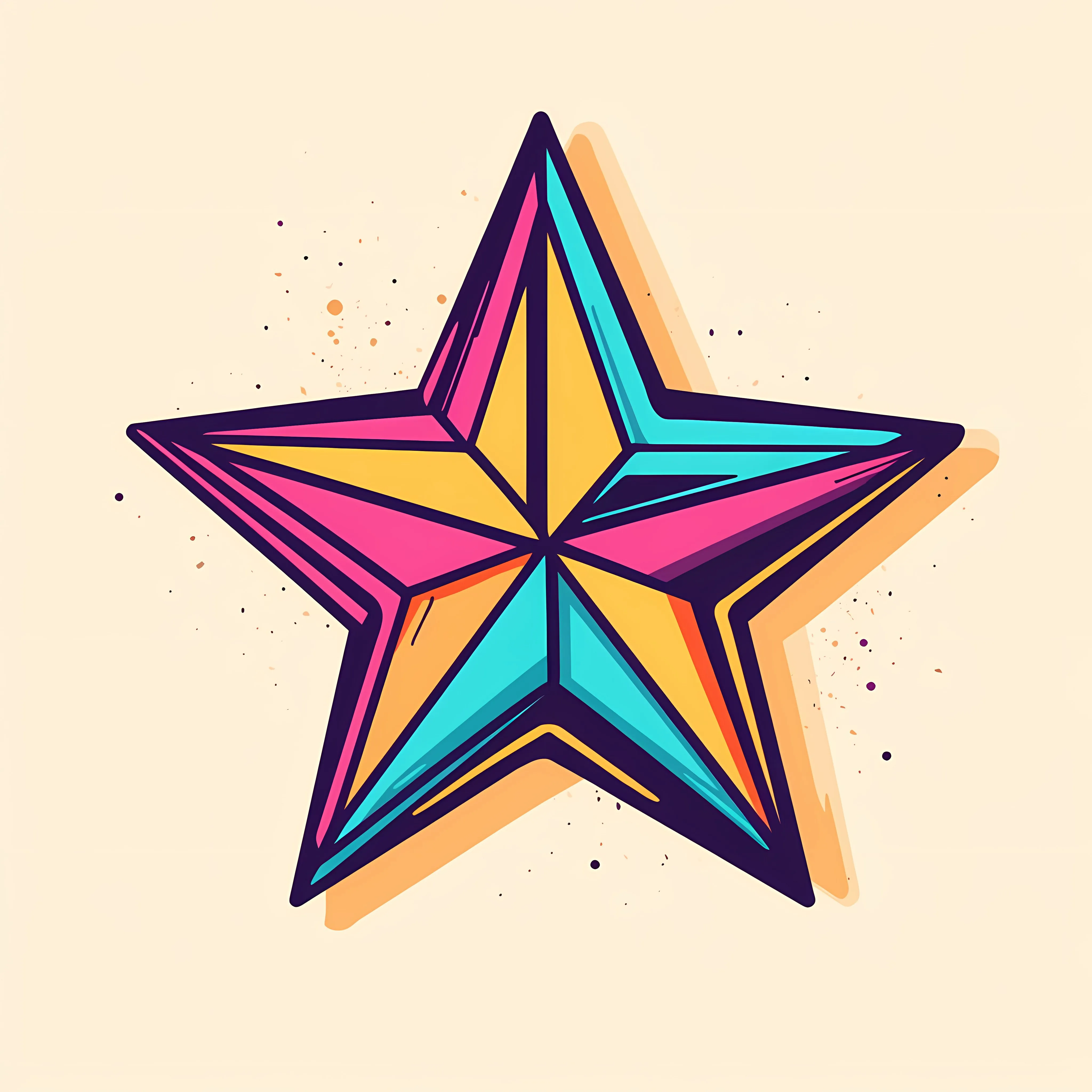 Abstract Cartoon Star Icon Vector Illustration — free download from Dotvec