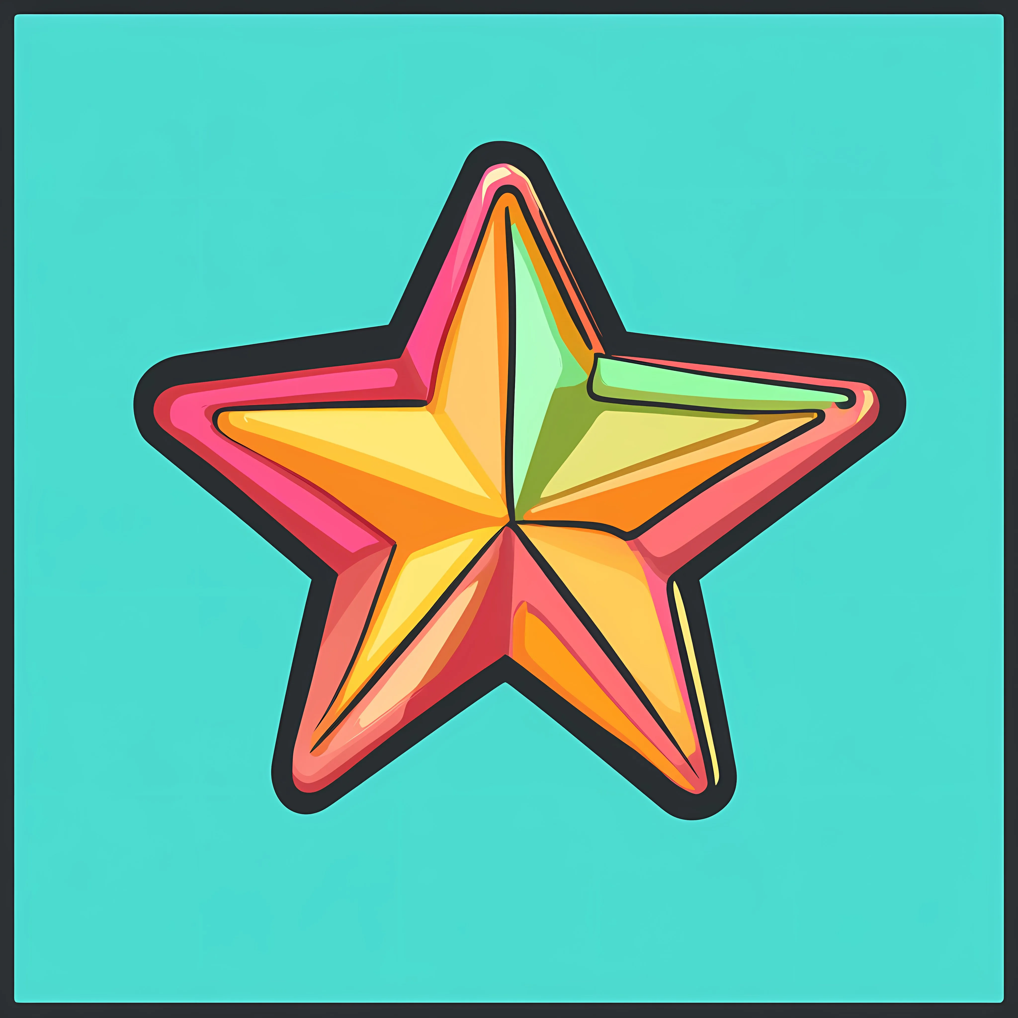 Abstract Star Icon Cartoon Illustration Vector — free download from Dotvec