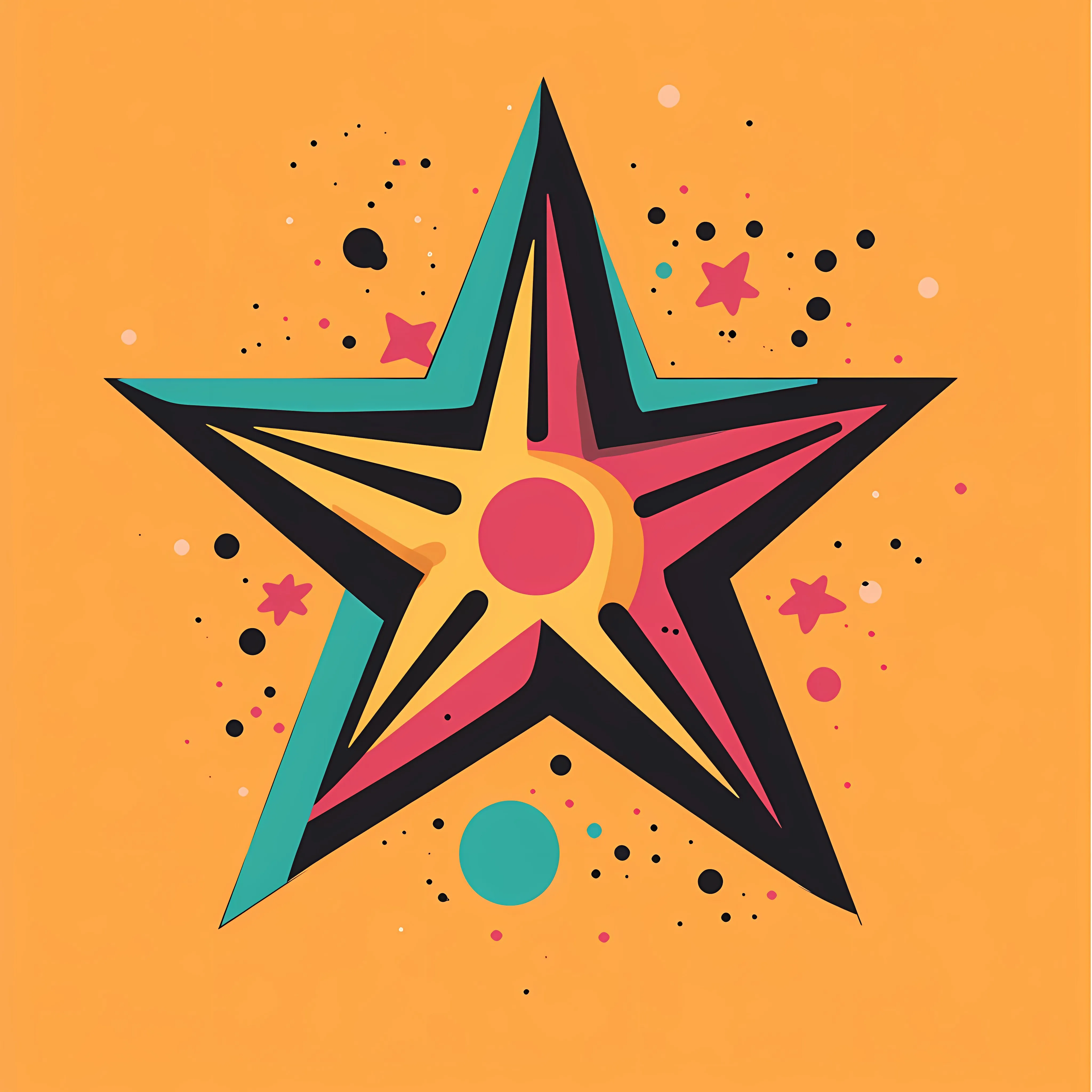 Abstract Cartoon Star Icon Vector Illustration — free download from Dotvec