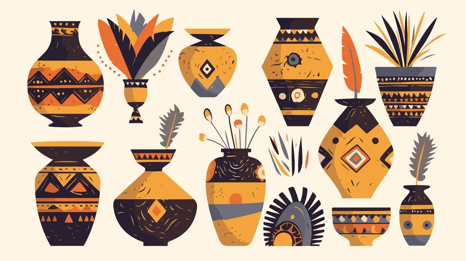 African Tribal Geometric Patterns Reflecting Heritage — free download from Dotvec