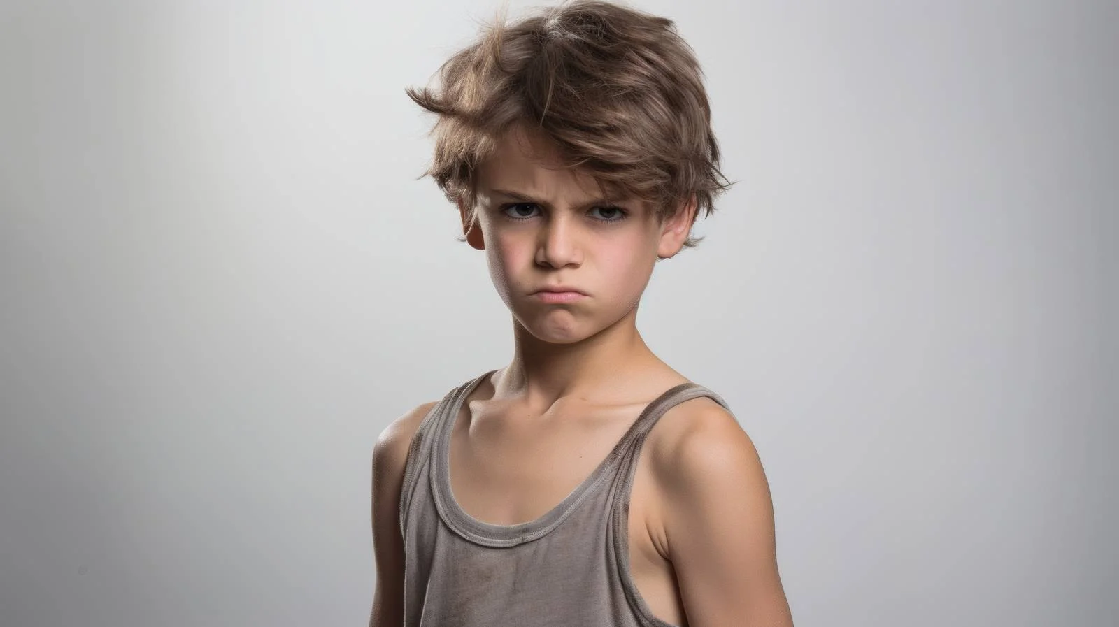 Distressed Aggressive Youngster on White Background — free download from Dotvec