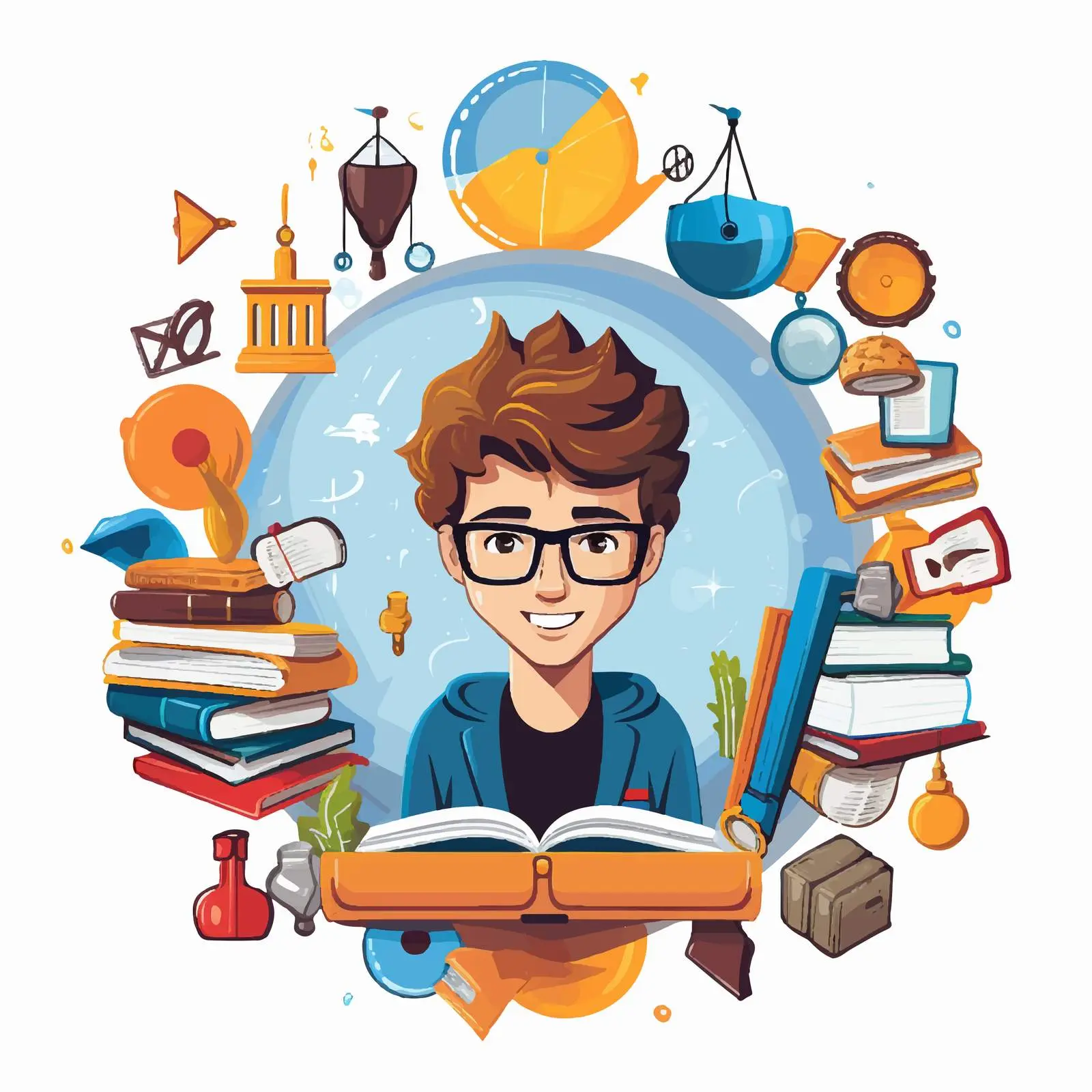 Cartoon Graphic Design for Academic Education Theme — free download from Dotvec
