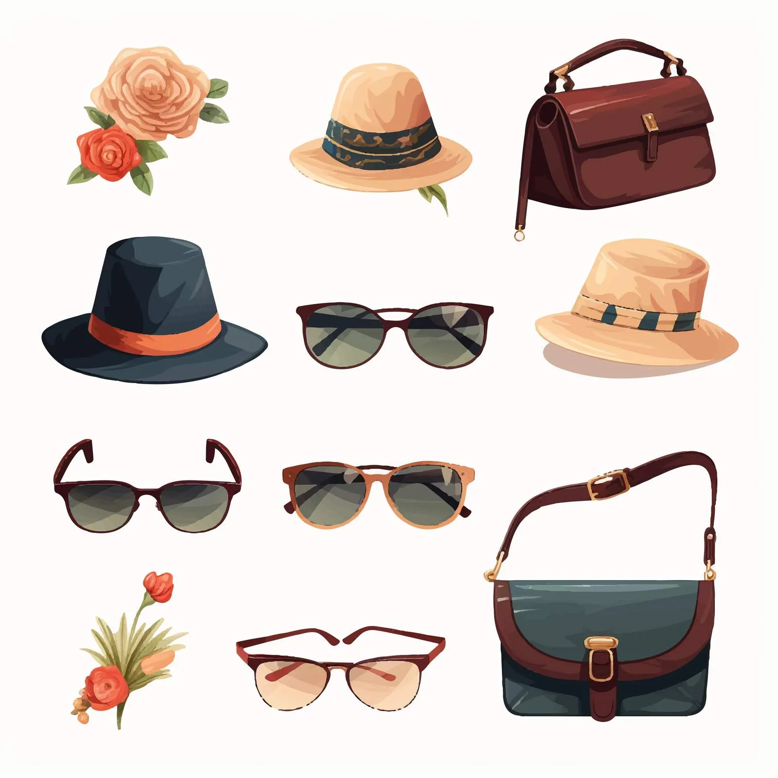 Stylish Women's Waist Bag and Handbag Set — free download from Dotvec