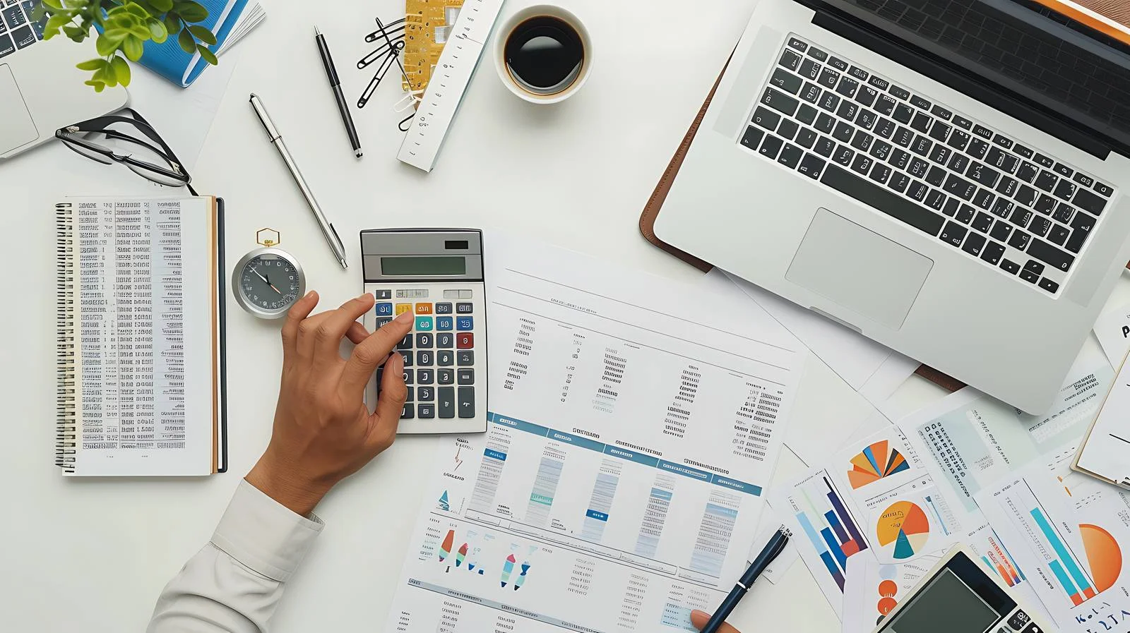 Accountant Analyzing Company Data Report — free download from Dotvec