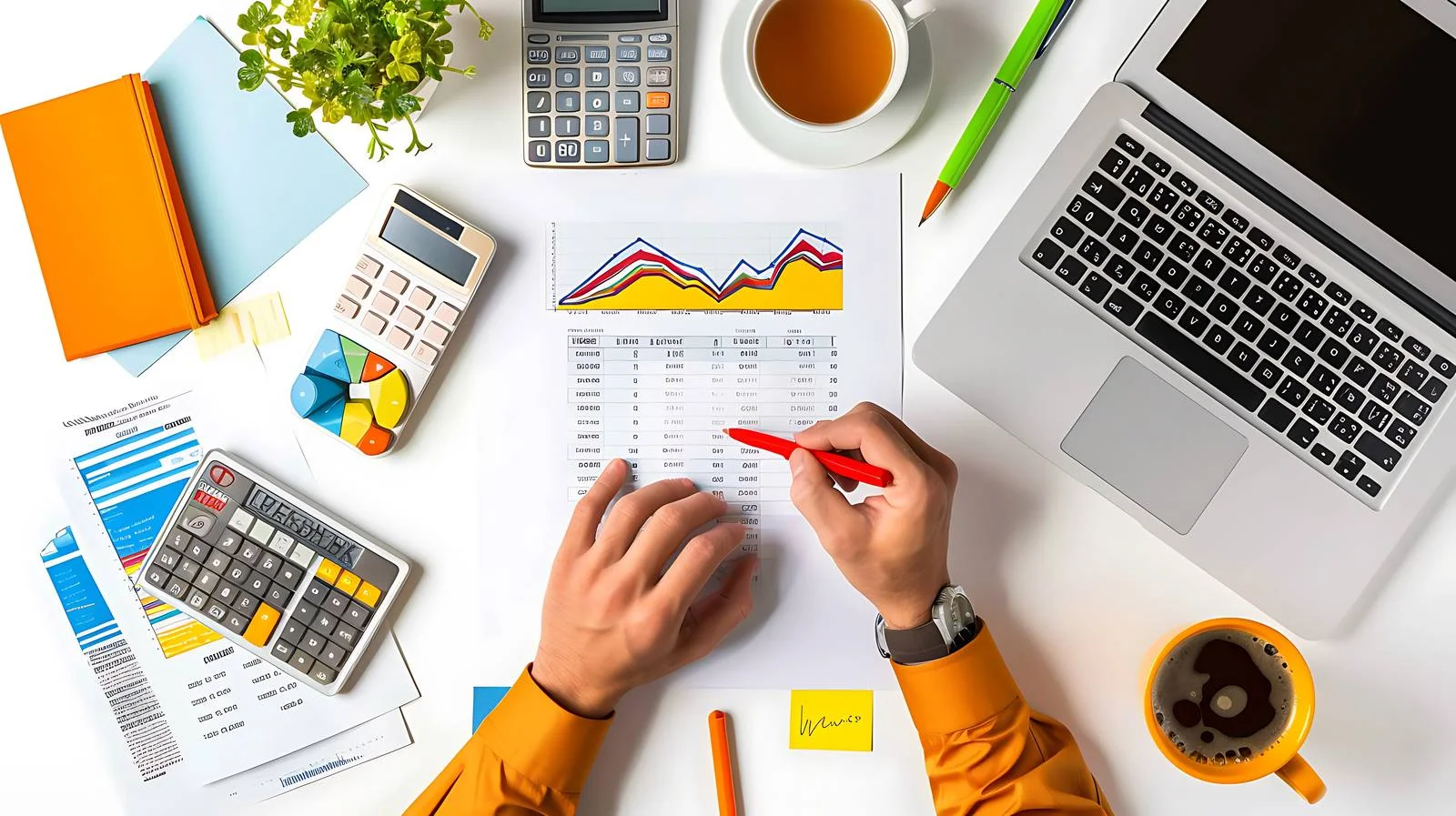 Accountant Working on Company Checks — free download from Dotvec