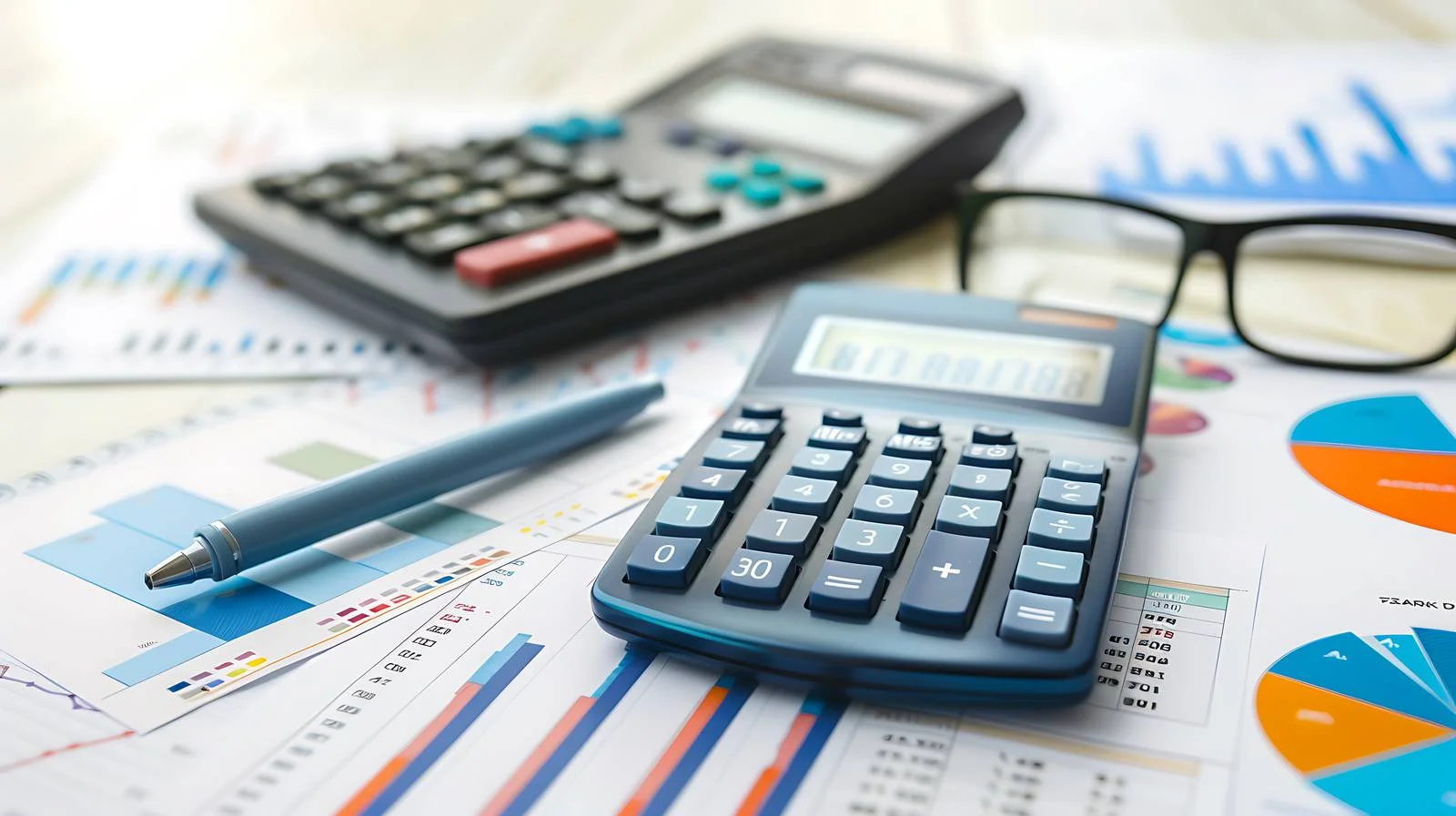 Accounting Data Sheet at Office Desk — free download from Dotvec