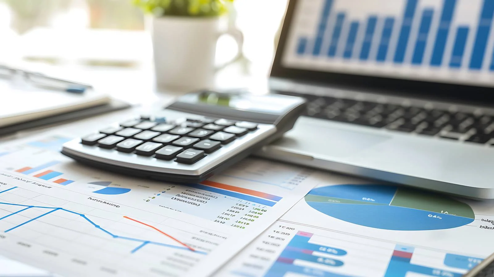 Accounting with Laptop and Data Sheet — free download from Dotvec