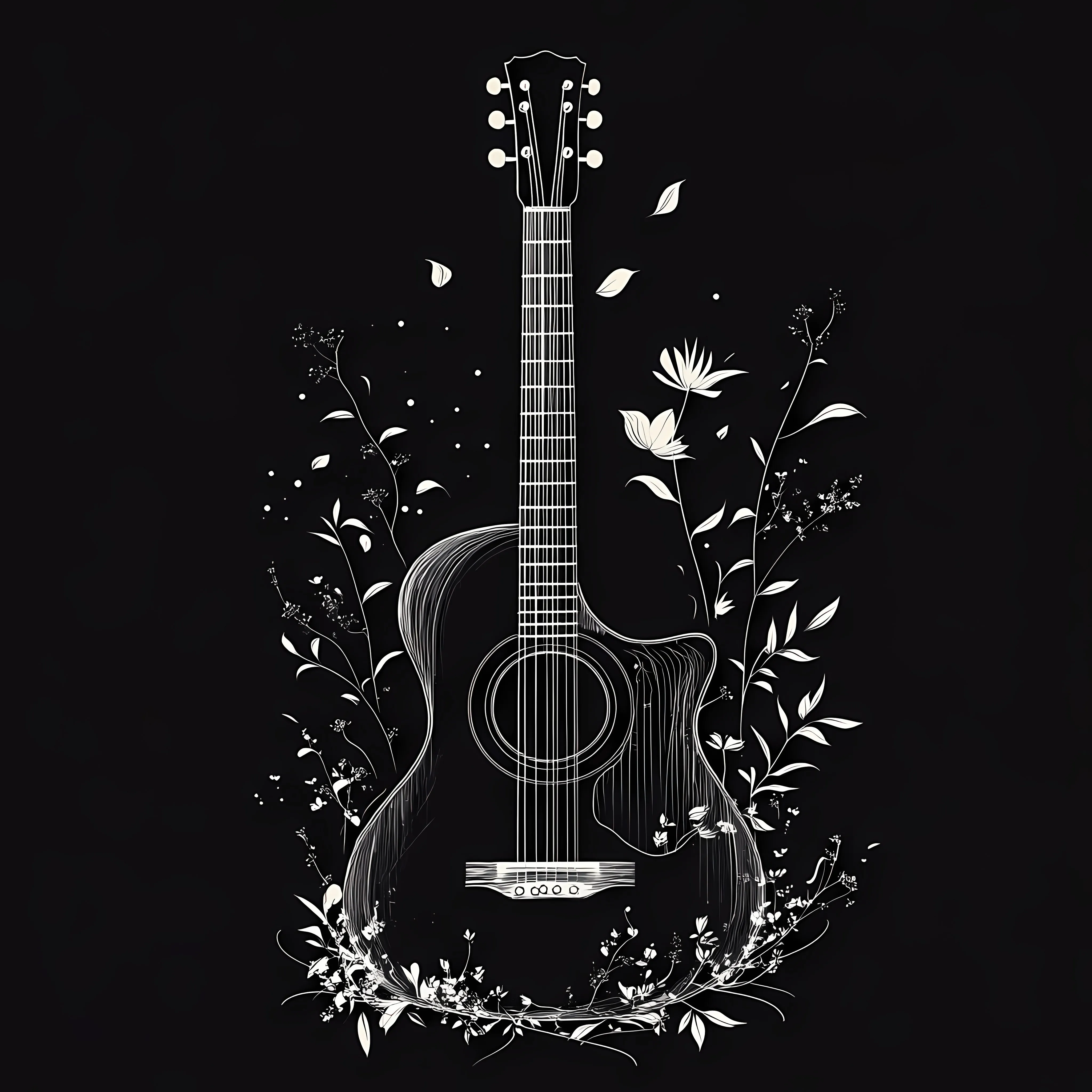 Acoustic Guitar Music Instrument Icon Vector Illustration — free download from Dotvec