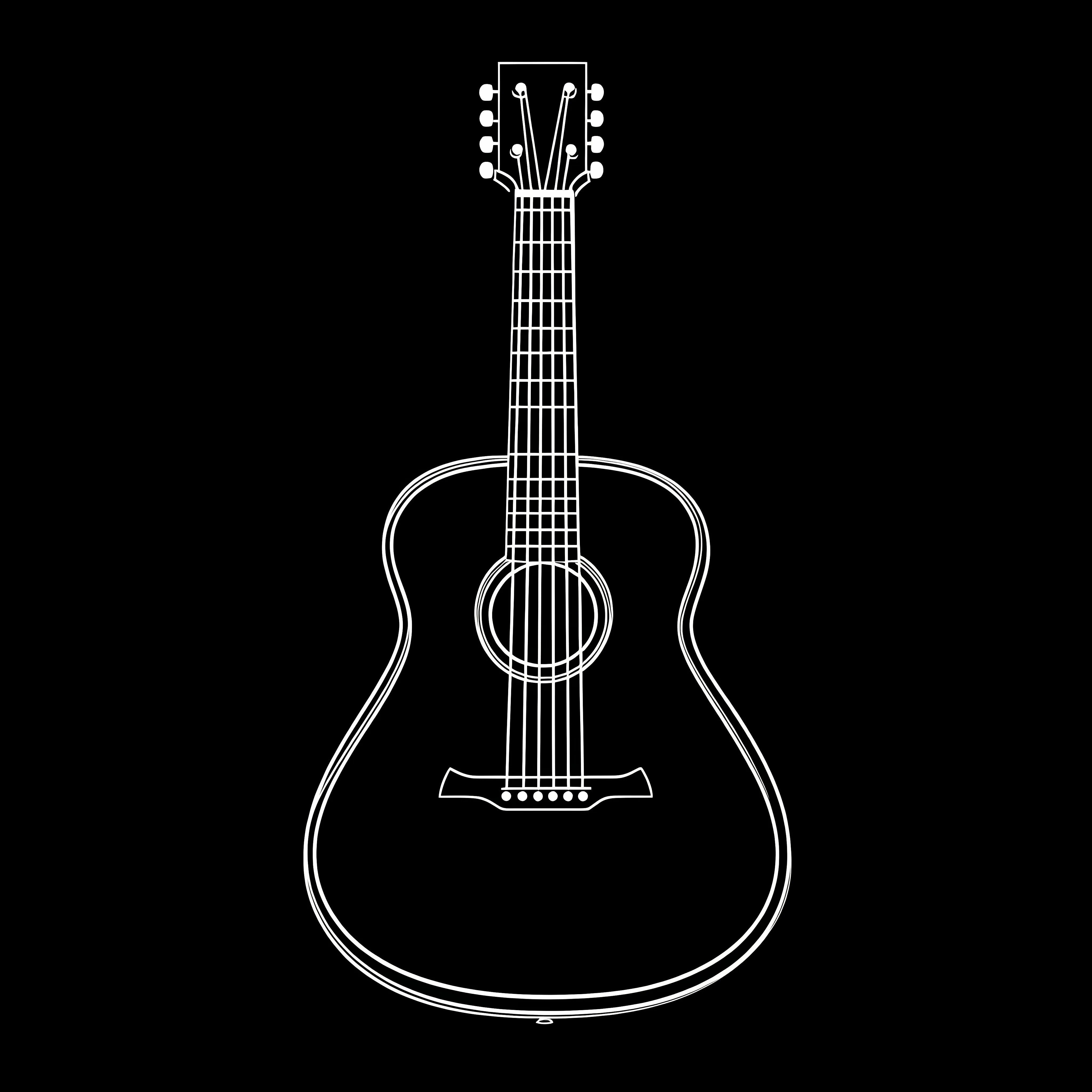 Acoustic Guitar Icon Vector Illustration — free download from Dotvec