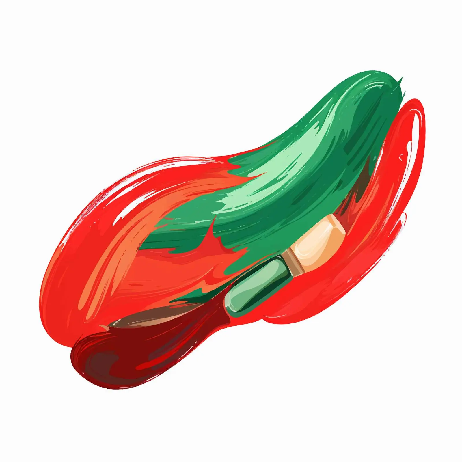 Red and Green Christmas Abstract Brush Strokes — free download from Dotvec