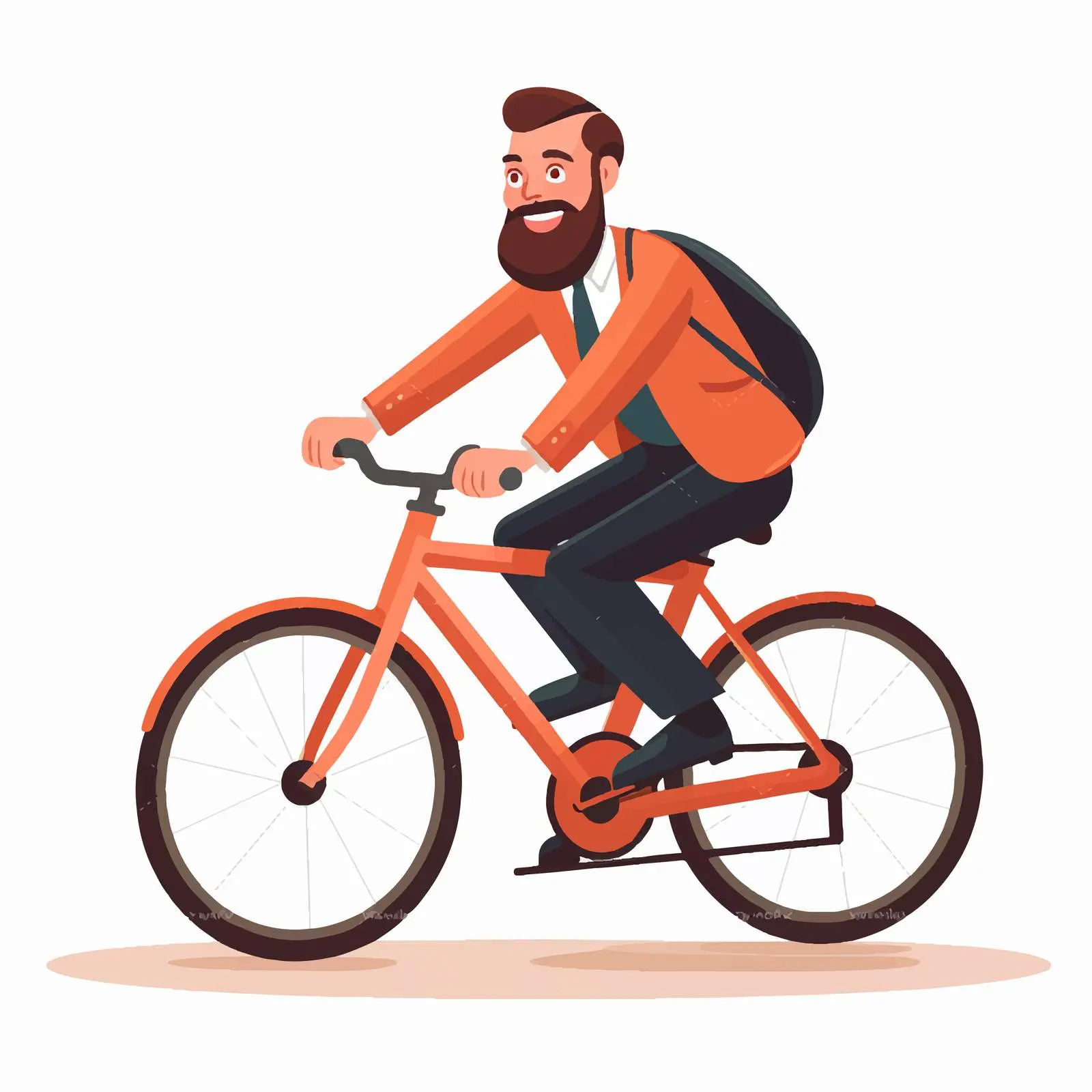 Businessman on Bike Isolated on White Background — free download from Dotvec