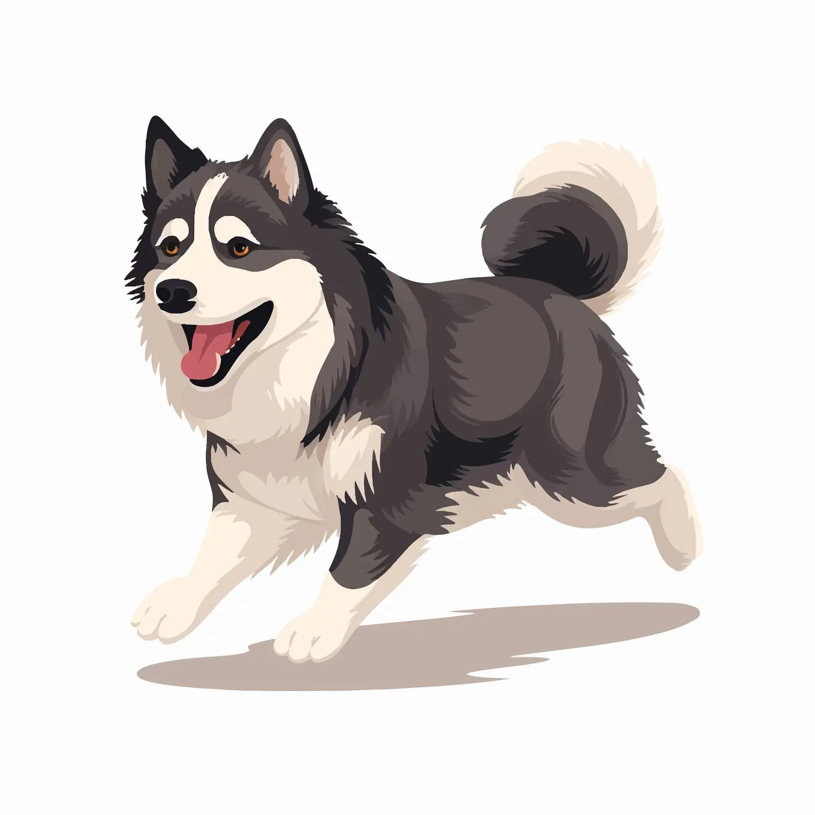 Friendly Cartoon Husky Dog Vector Illustration — free download from Dotvec
