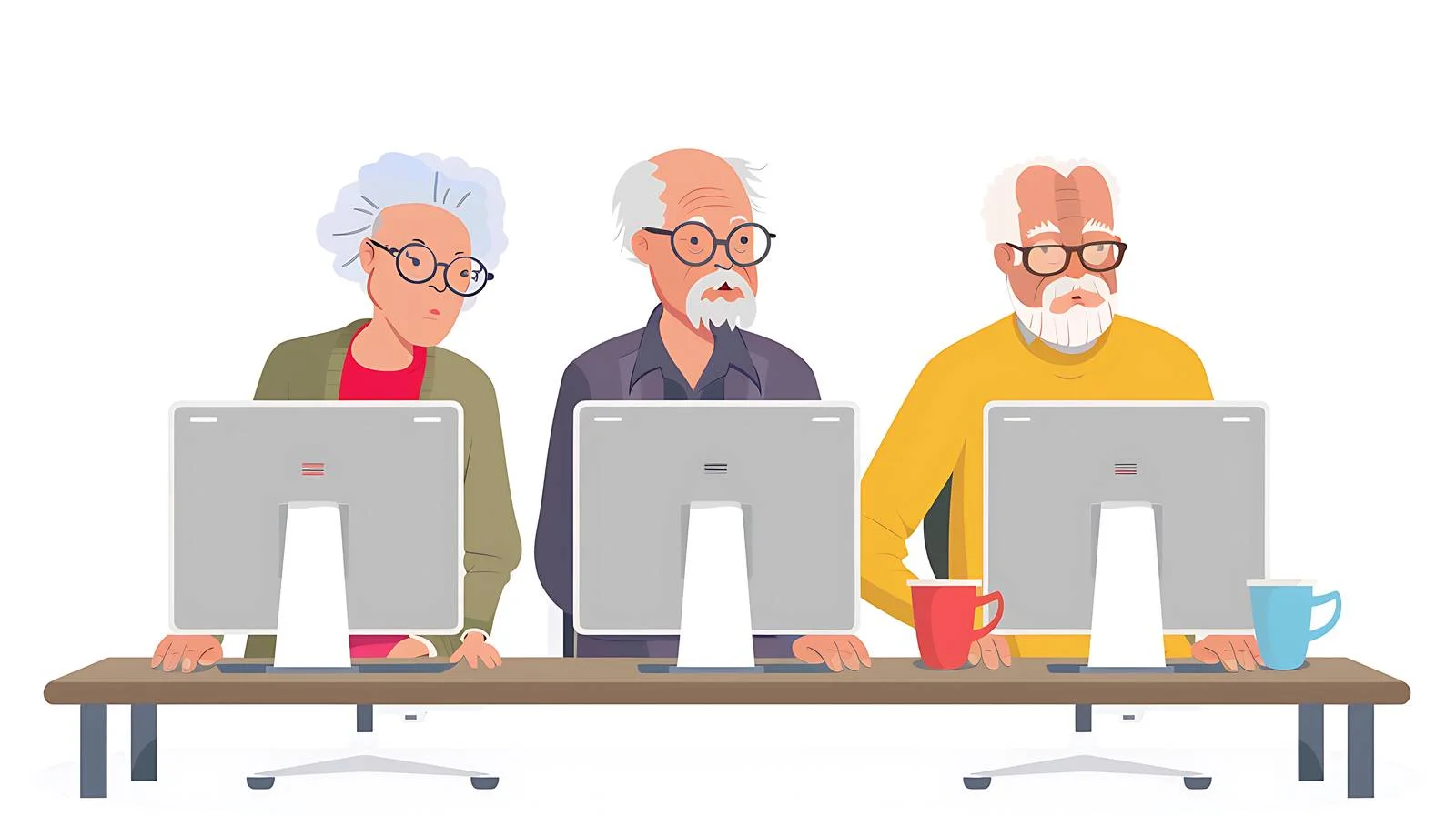 Senior Computer Course Participation — free download from Dotvec