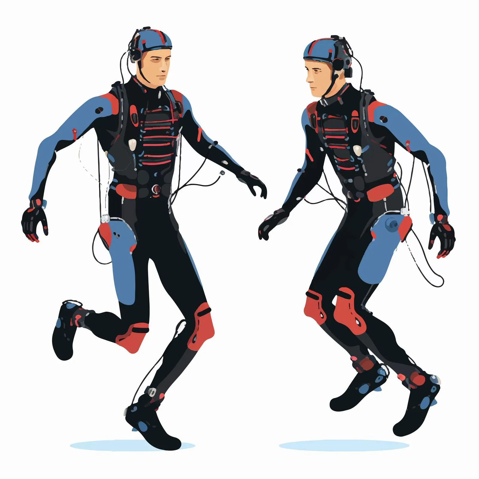 Actors in Motion Capture Suits for Filming — free download from Dotvec