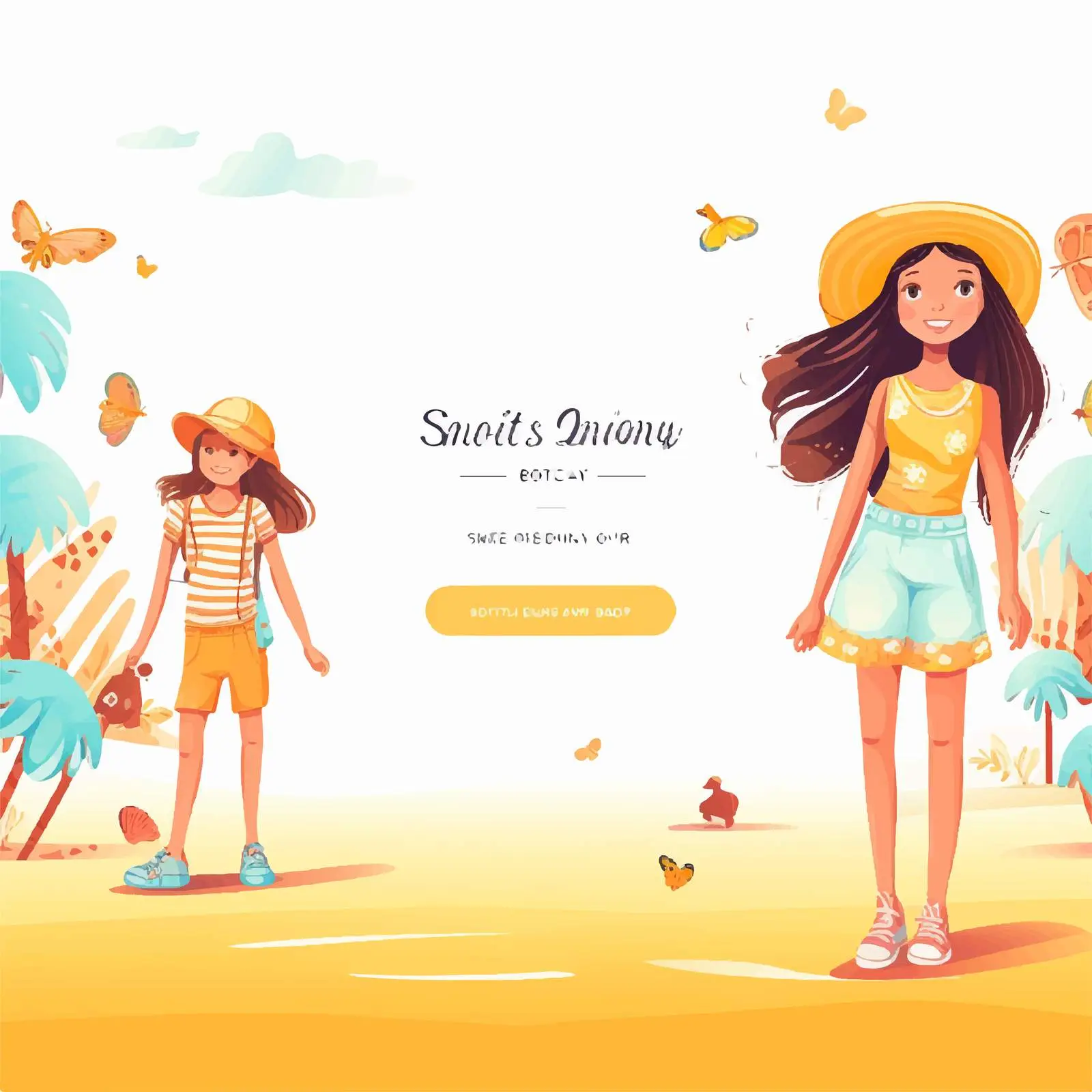 Kids Clothing Store Promotional Banner Design – free background template image from Dotvec