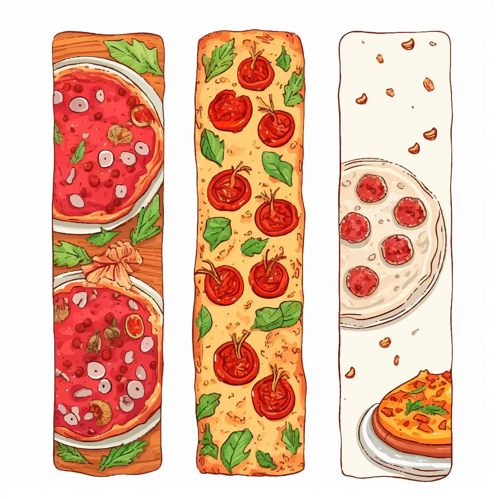 Meat and Vegetarian Pizza Ad Banner — free download from Dotvec
