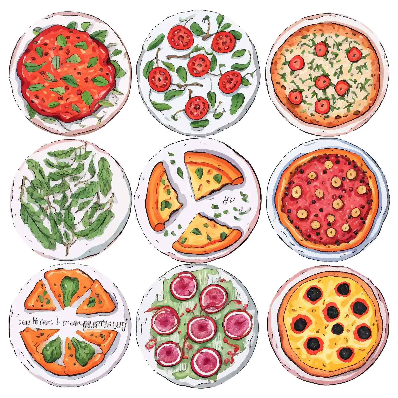 Meat and Vegetarian Pizza Ad Banner – free food marketing image from Dotvec