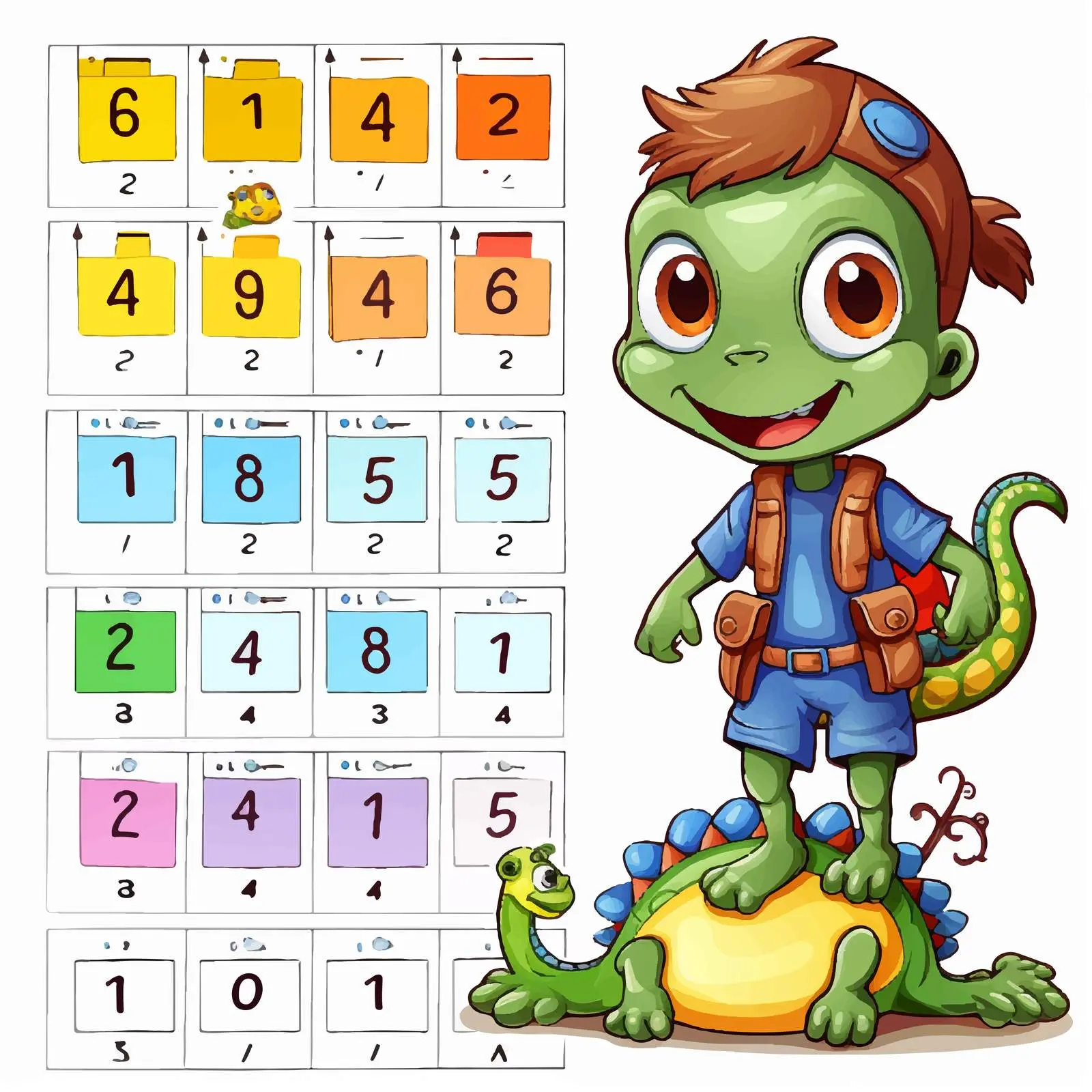 Fun Addition and Subtraction Tasks for Kids – free educational vector image from Dotvec
