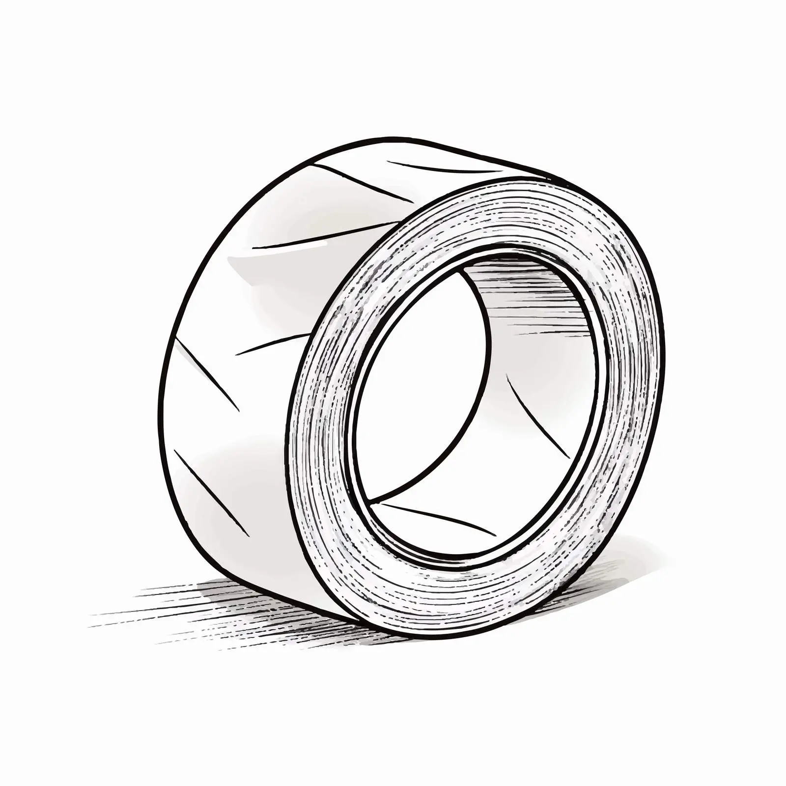 Cartoon Vector Illustration of Adhesive Tape – free artistic tape image from Dotvec