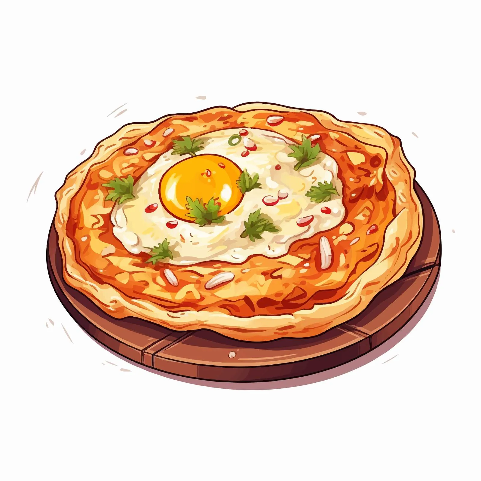 Adjaran Khachapuri - Traditional Georgian Boat Pie — free download from Dotvec