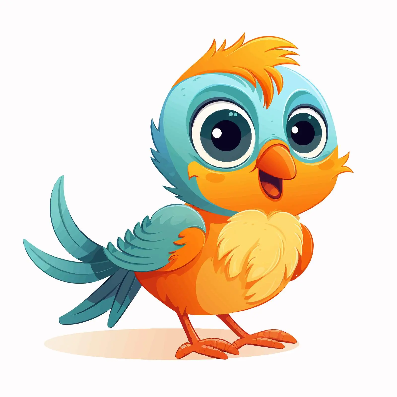 Charming Cartoon Bird Character in Vector Design — free download from Dotvec