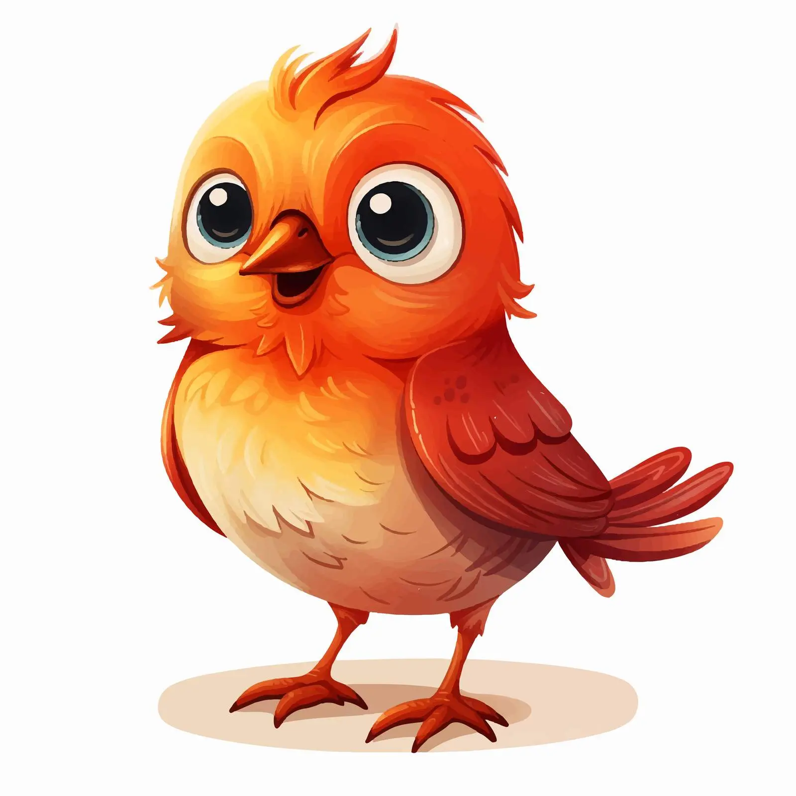 Charming Cartoon Bird Character Vector Illustration — free download from Dotvec
